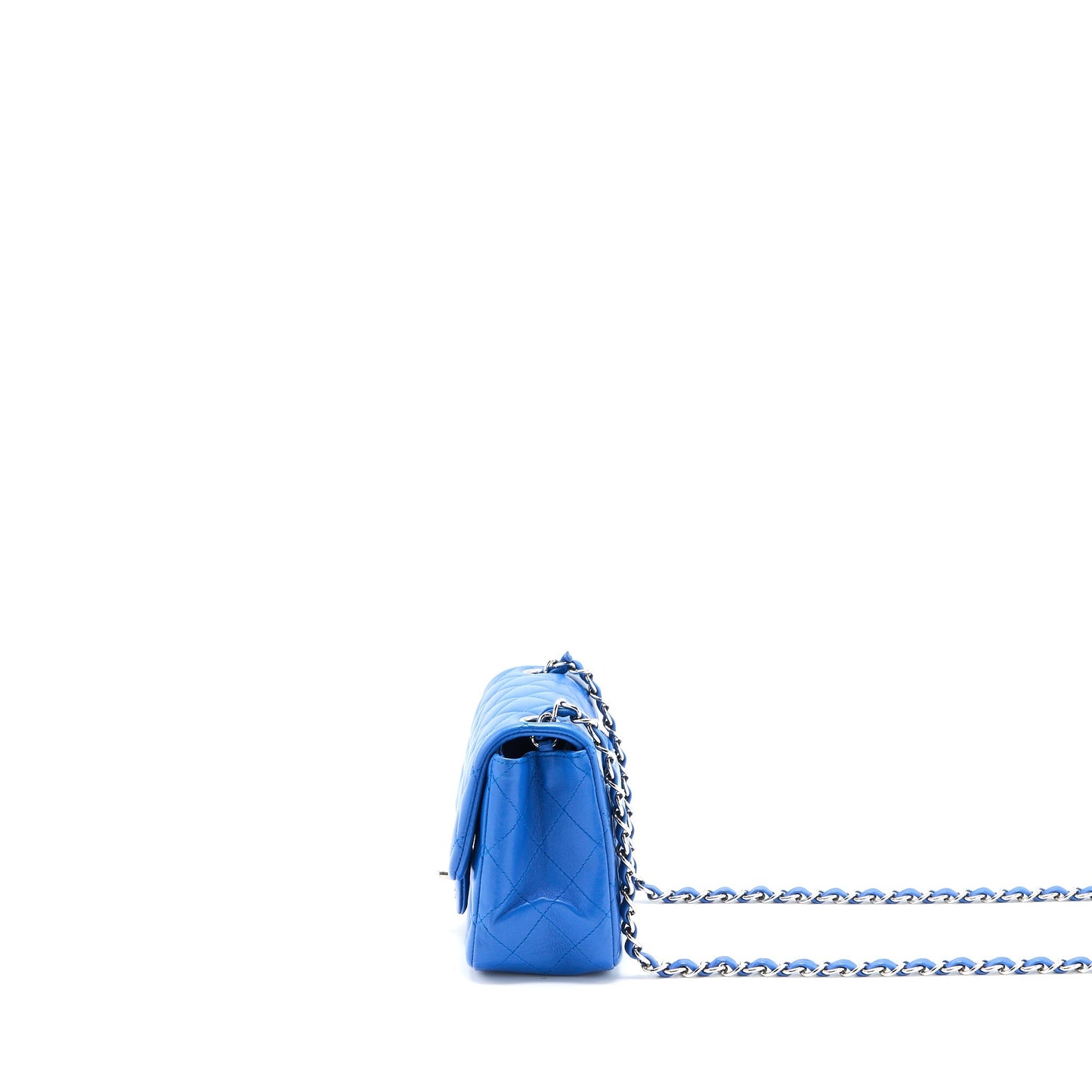 Chanel Mini Square Flap Bag Lambskin Blue