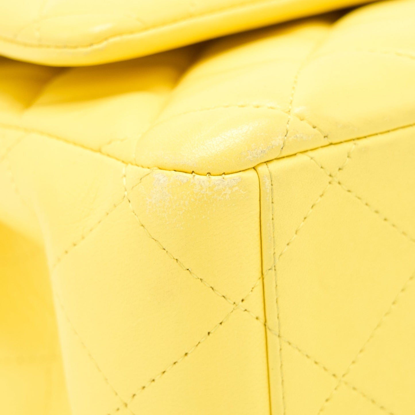 Chanel Maxi Classic Double Flap Bag Lambskin Yellow L