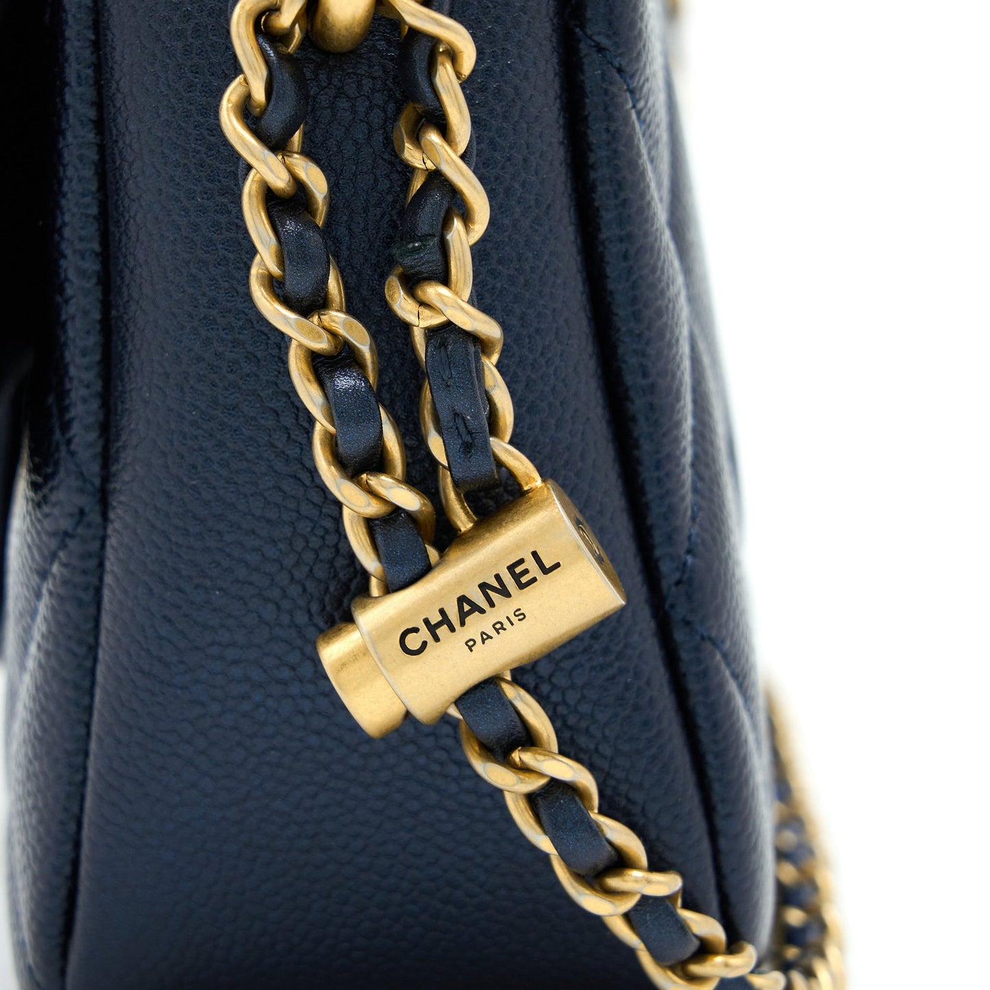 Chanel 21K My Perfect Mini Flap Bag Caviar Black Brushed  (Microchip)