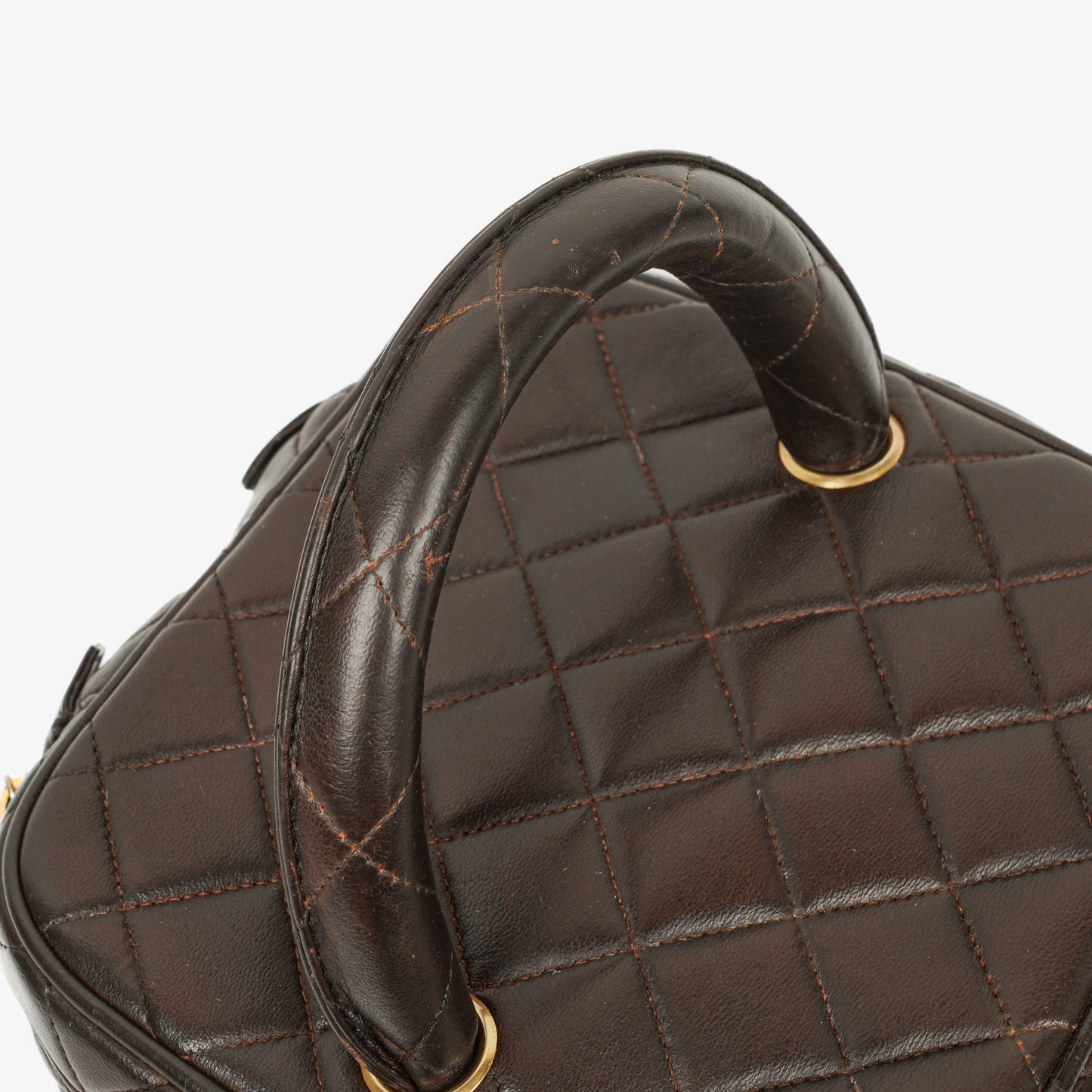 Chanel Brown Leather Vanity Case