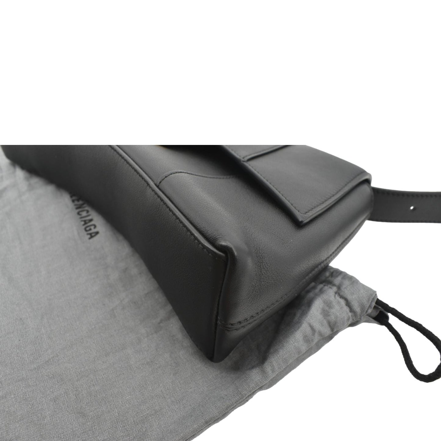 BALENCIAGA Treize Leather Shoulder Bag Black