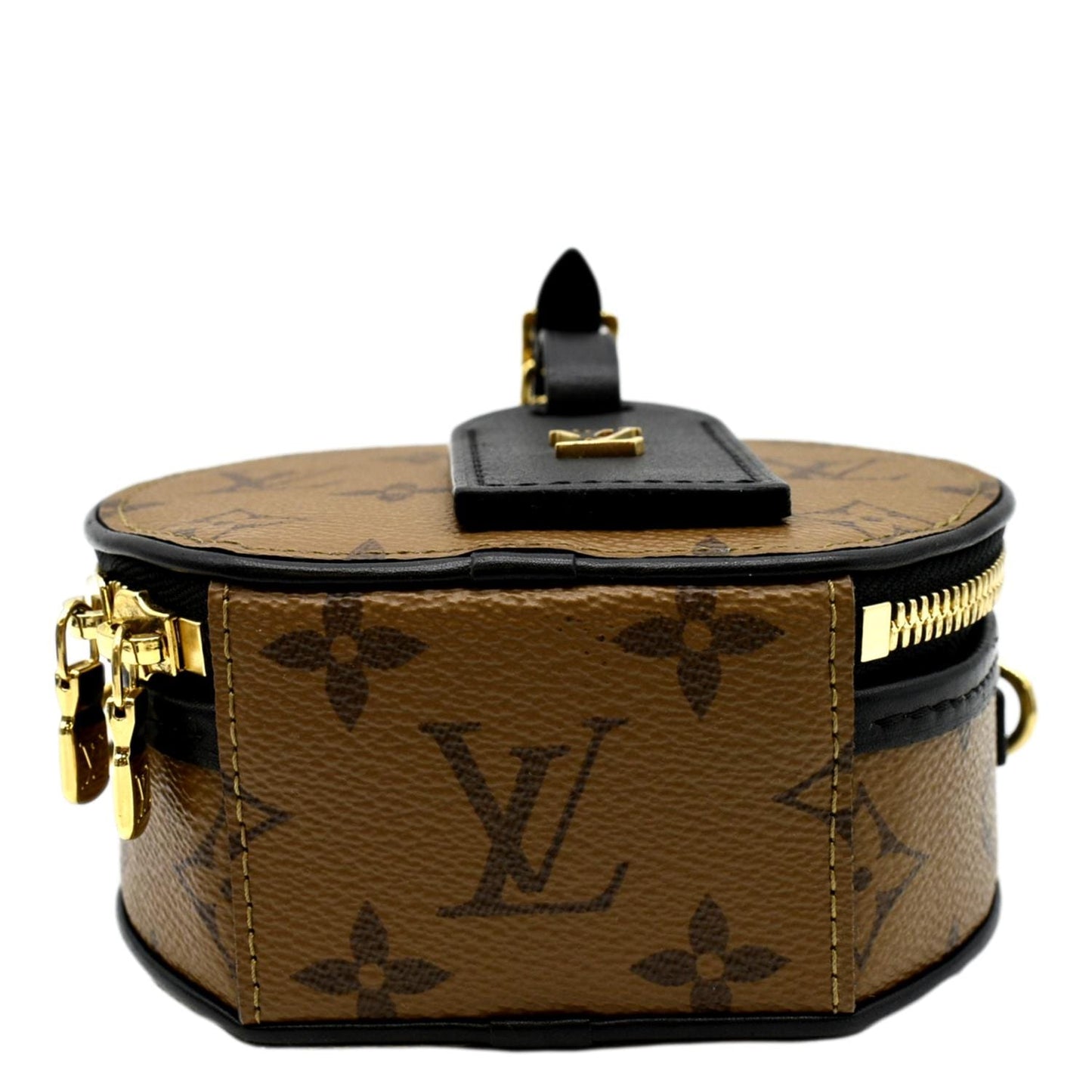 LOUIS VUITTON  Boite Chapeau Mini Reverse Monogram Canvas Shoulder Bag Brown