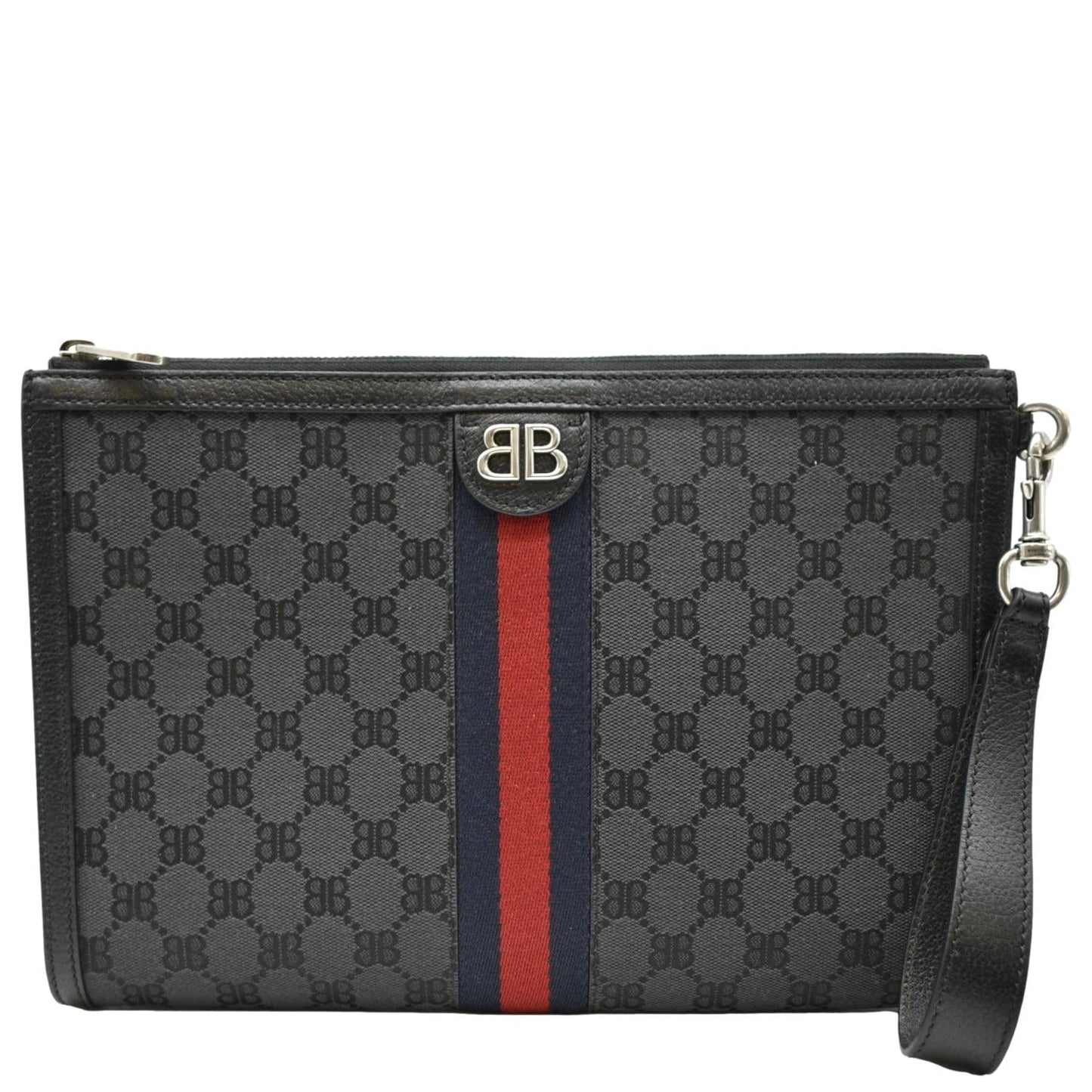 Gucci Leather Canvas Clutch