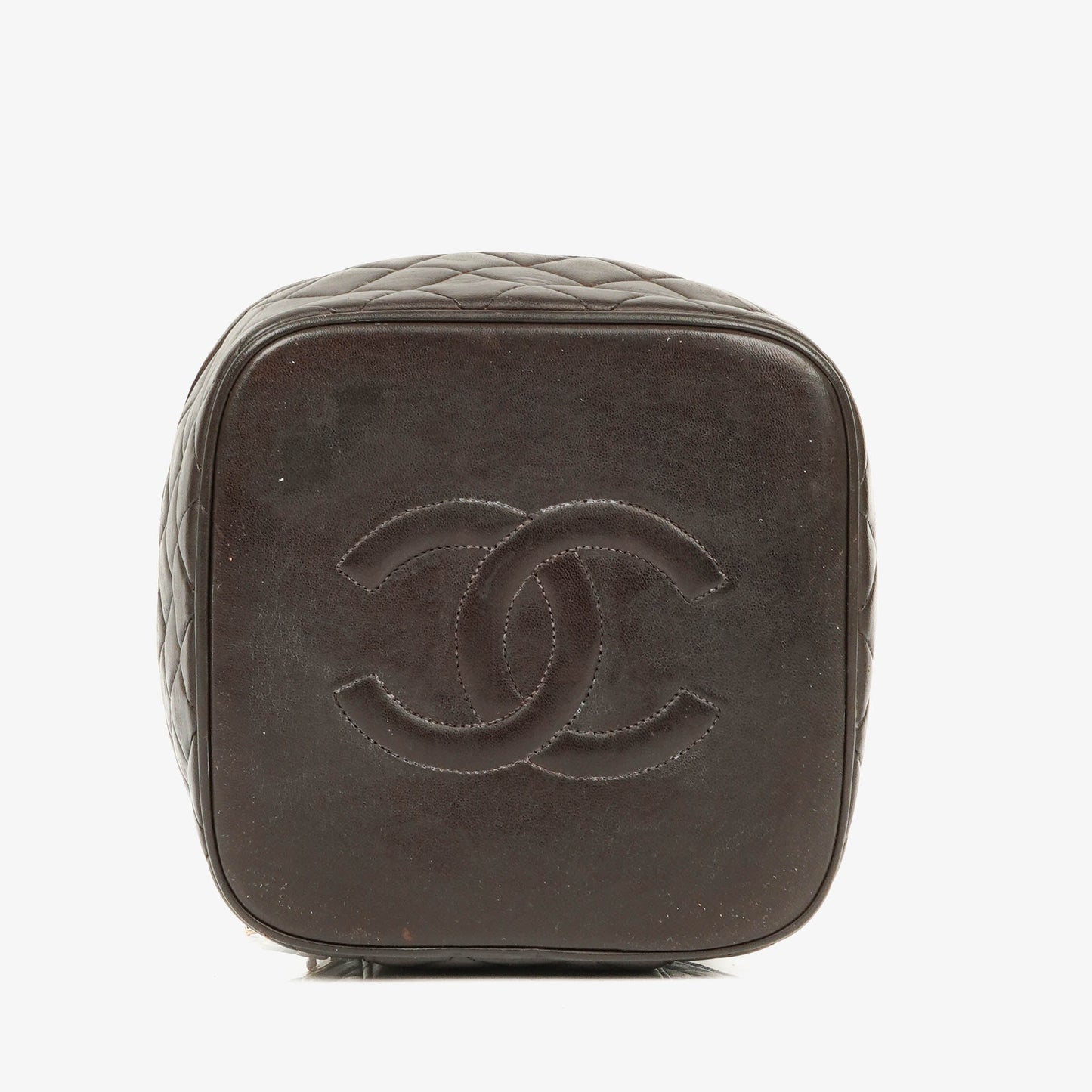 Chanel Brown Leather Vanity Case