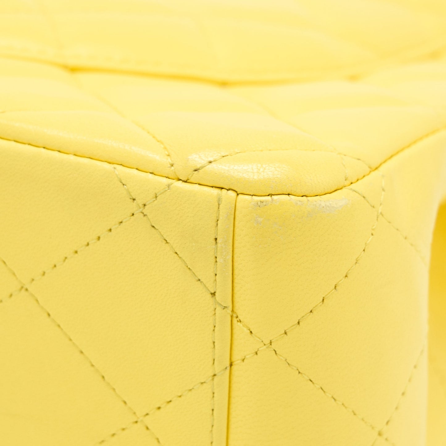 Chanel Maxi Classic Double Flap Bag Lambskin Yellow L