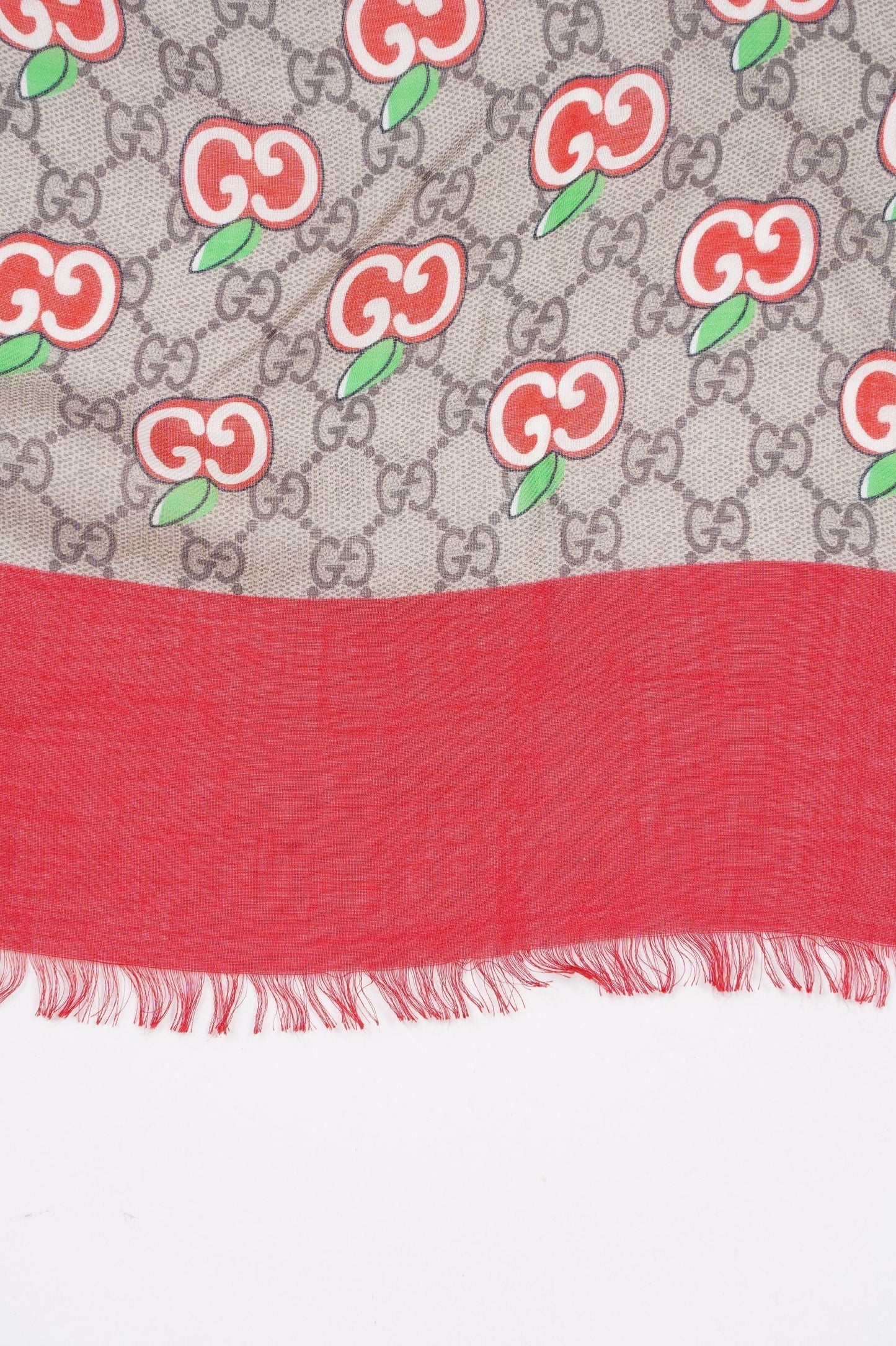 Gucci Womens GG Apple Shawl Brown / Red