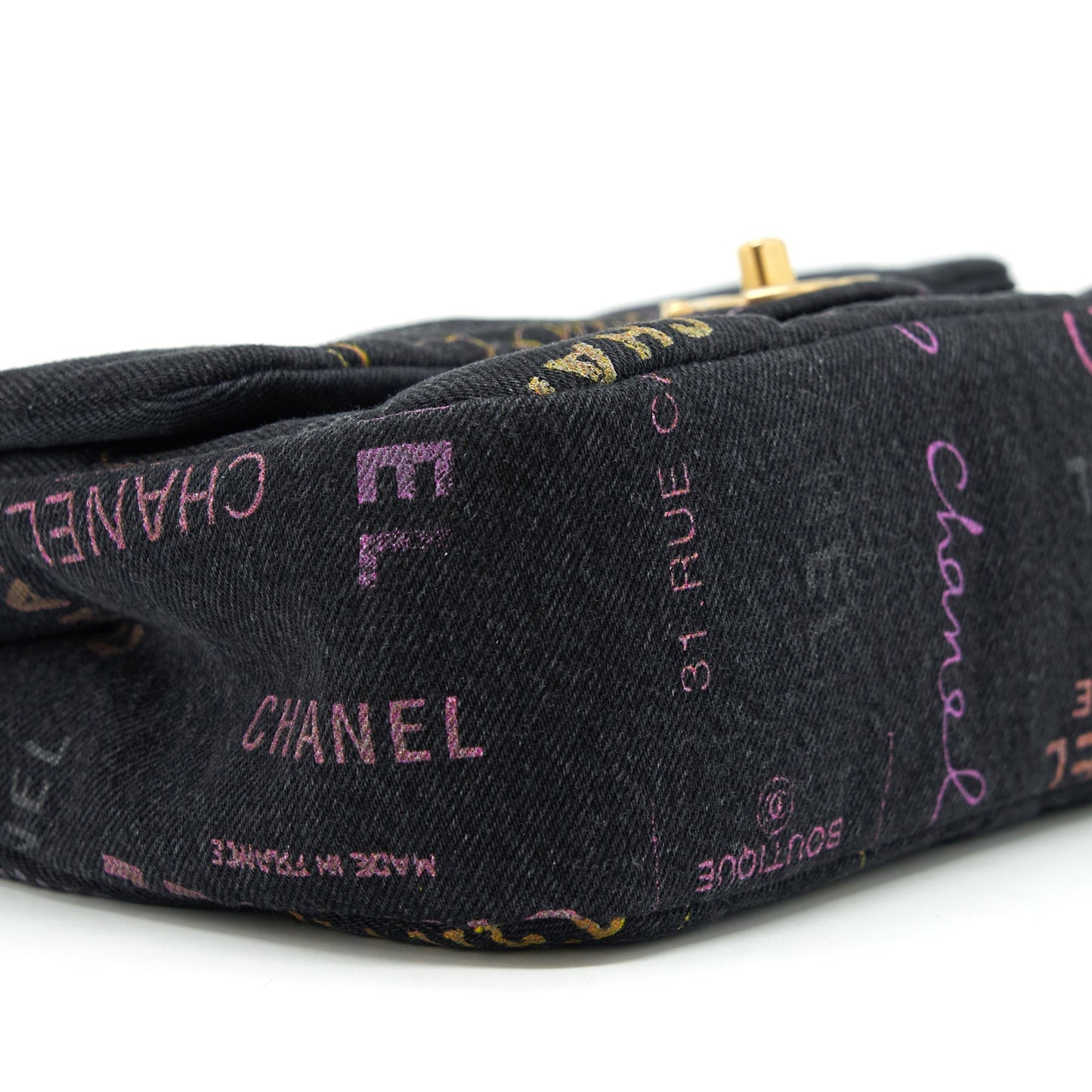 Chanel 22P Small Flap Bag 23cm Denim Black