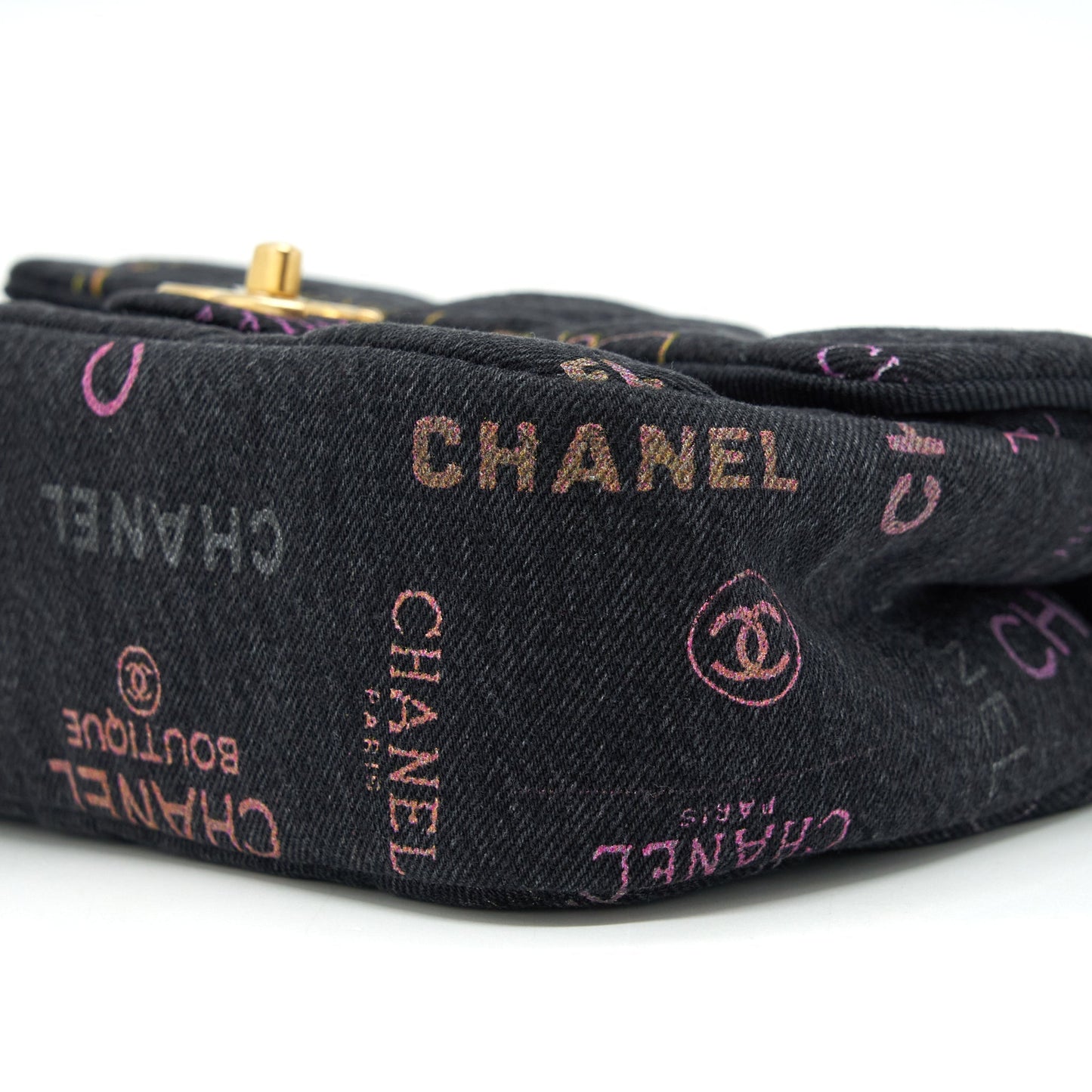Chanel 22P Small Flap Bag 23cm Denim Black