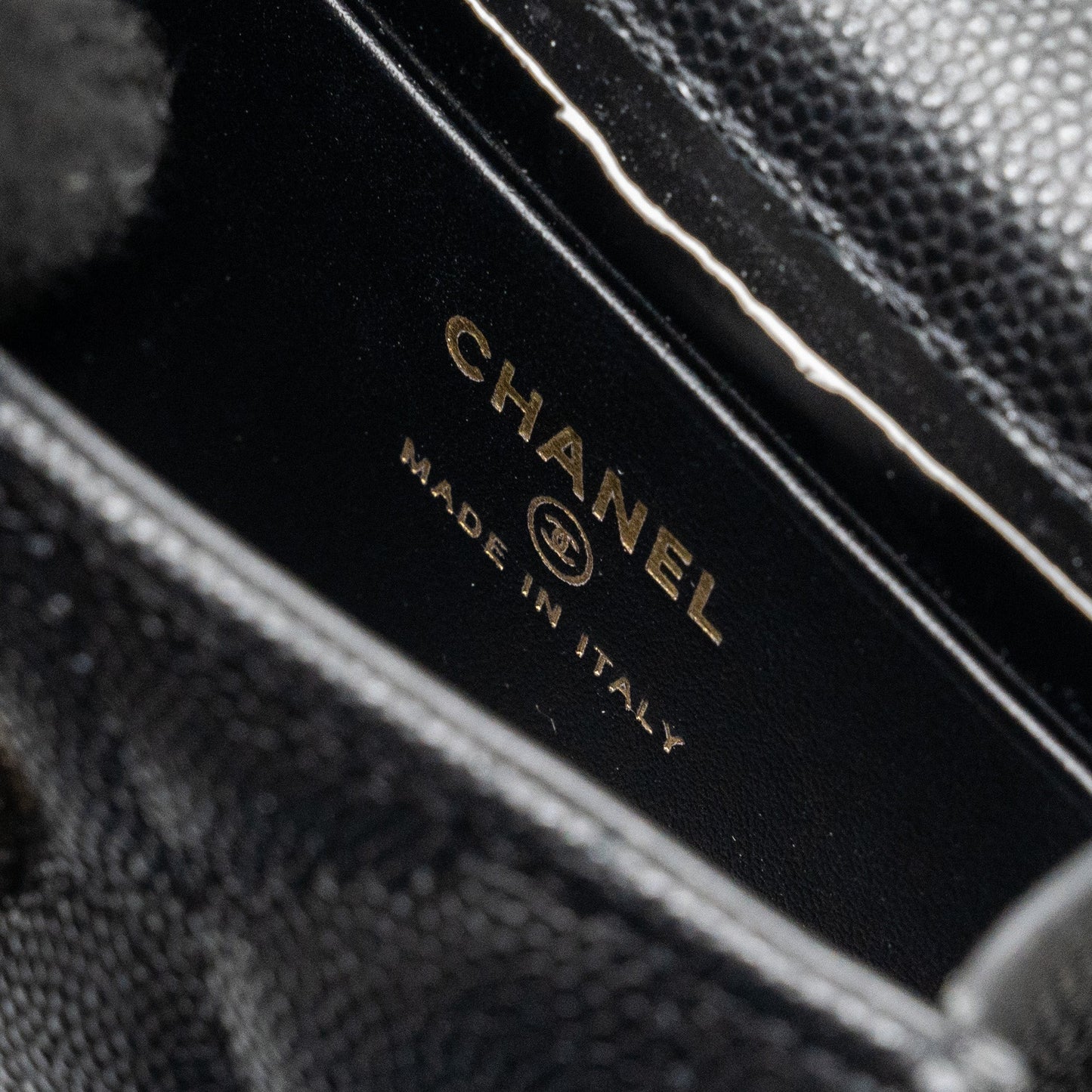 Chanel Top Handle Mini Flap Bag Caviar Black L (Microchip)