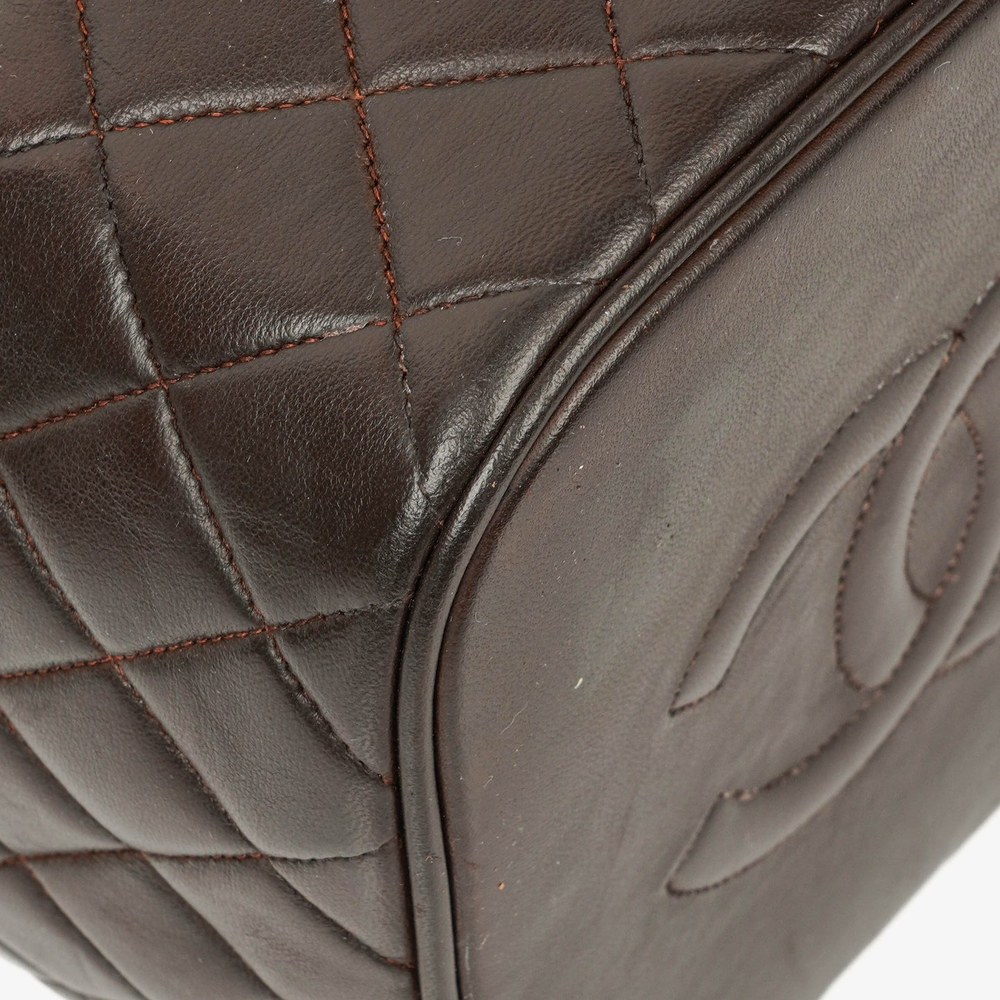 Chanel Brown Leather Vanity Case
