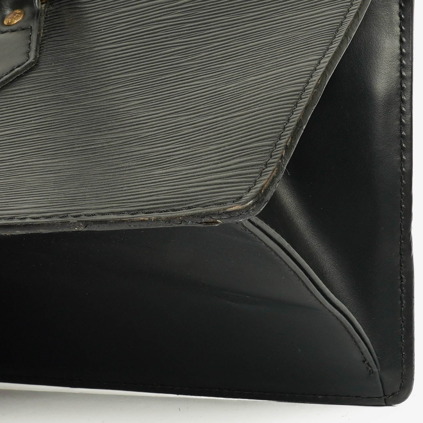 Louis Vuitton Black EPI Leather Sac Triangle Bag
