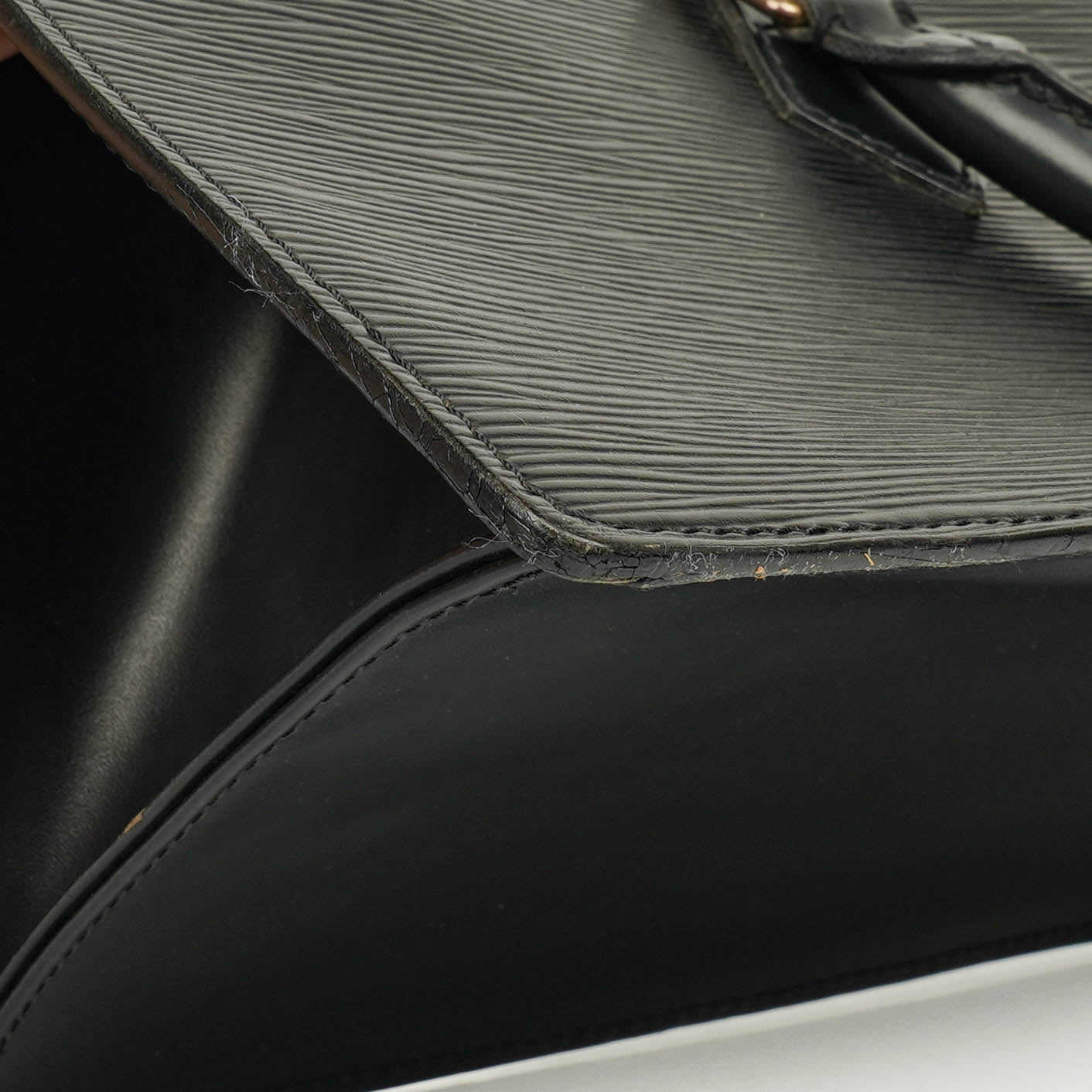 Louis Vuitton Black EPI Leather Sac Triangle Bag