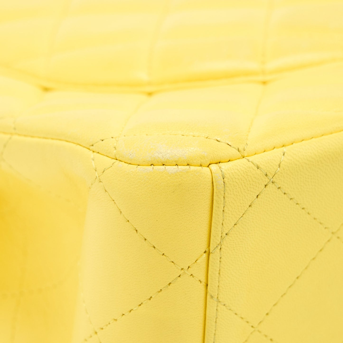 Chanel Maxi Classic Double Flap Bag Lambskin Yellow L