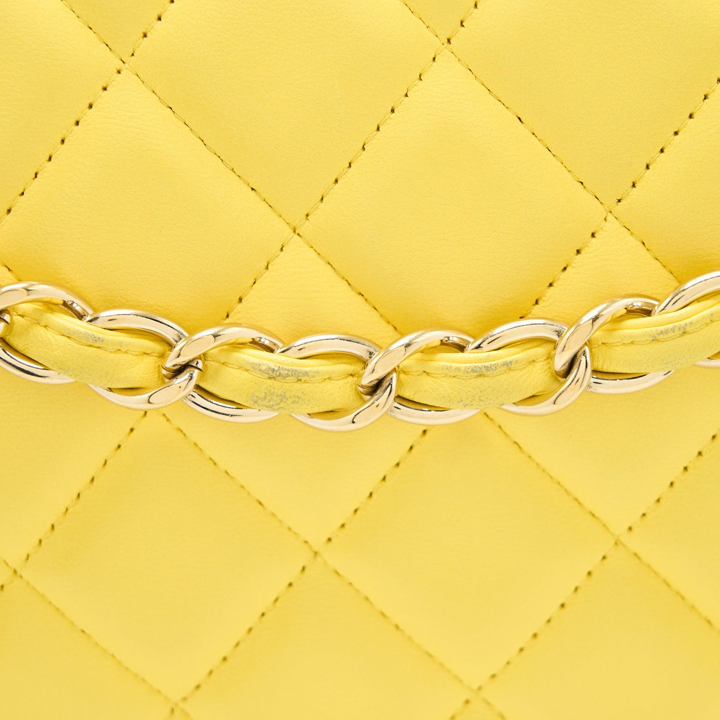 Chanel Maxi Classic Double Flap Bag Lambskin Yellow L