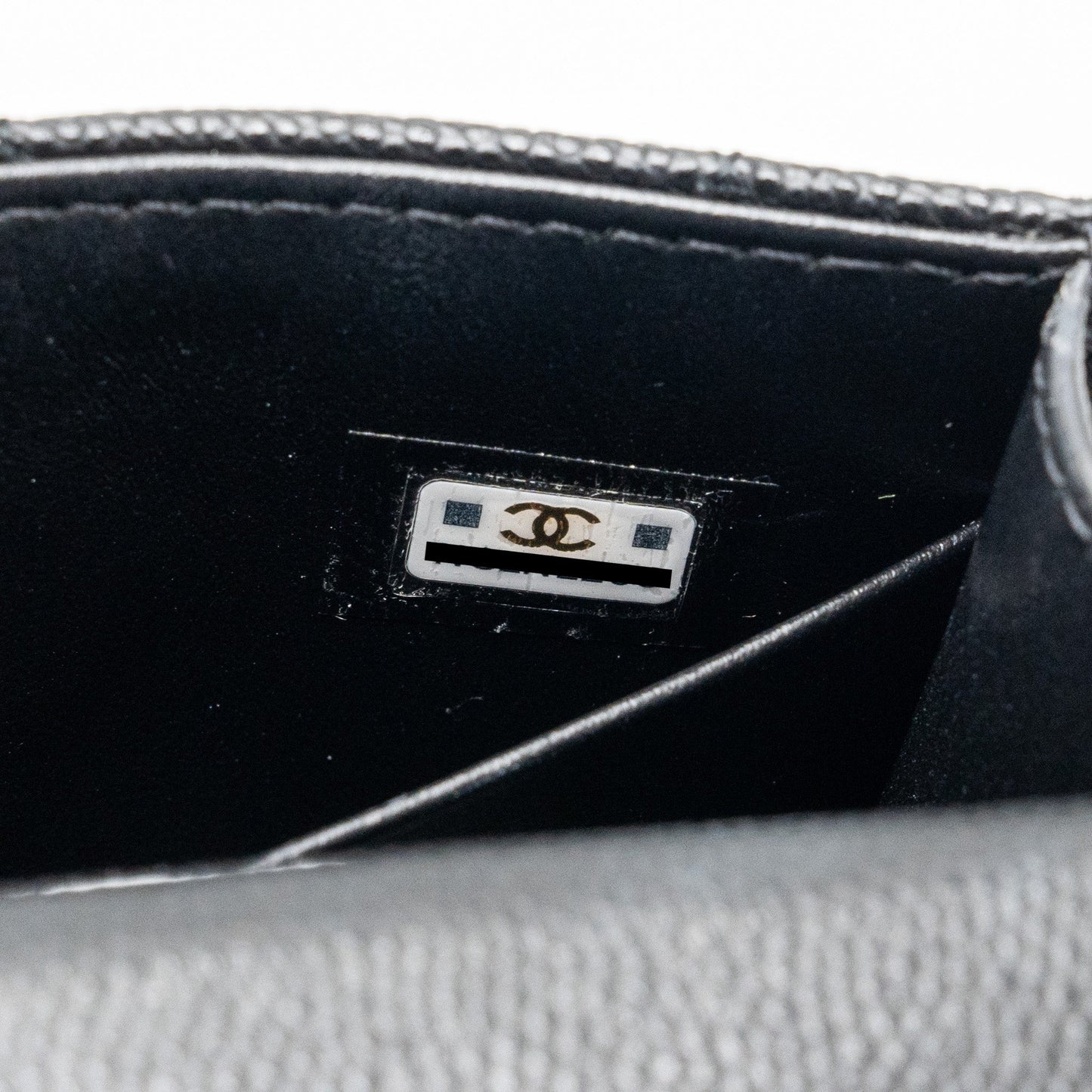 Chanel Top Handle Mini Flap Bag Caviar Black L (Microchip)