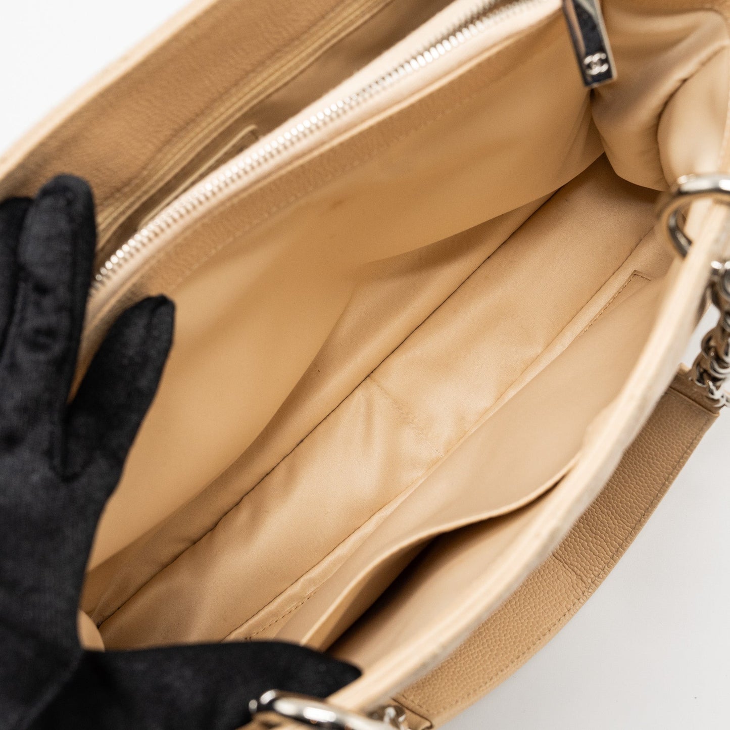 Chanel Grand Shopping Tote Caviar Beige