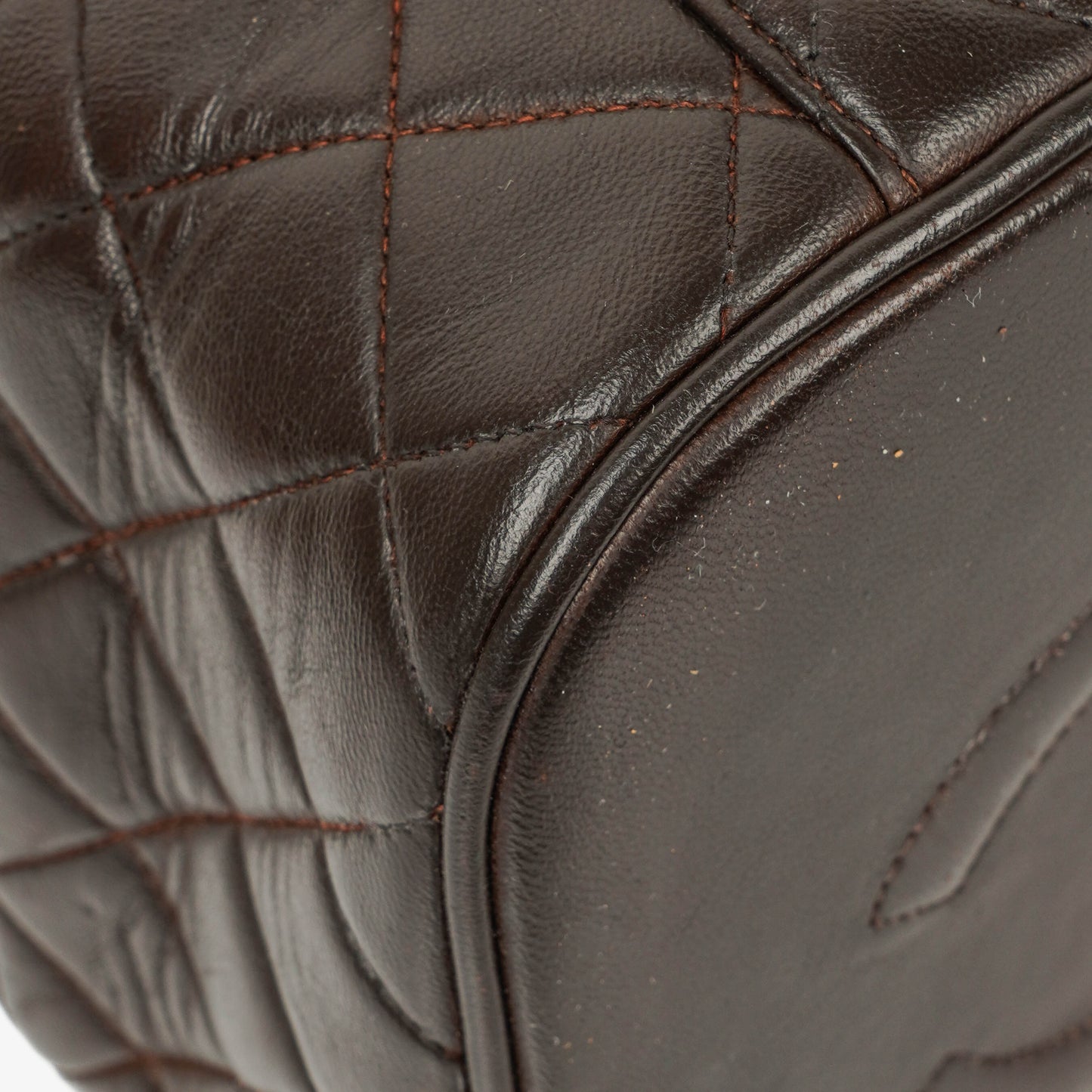 Chanel Brown Leather Vanity Case