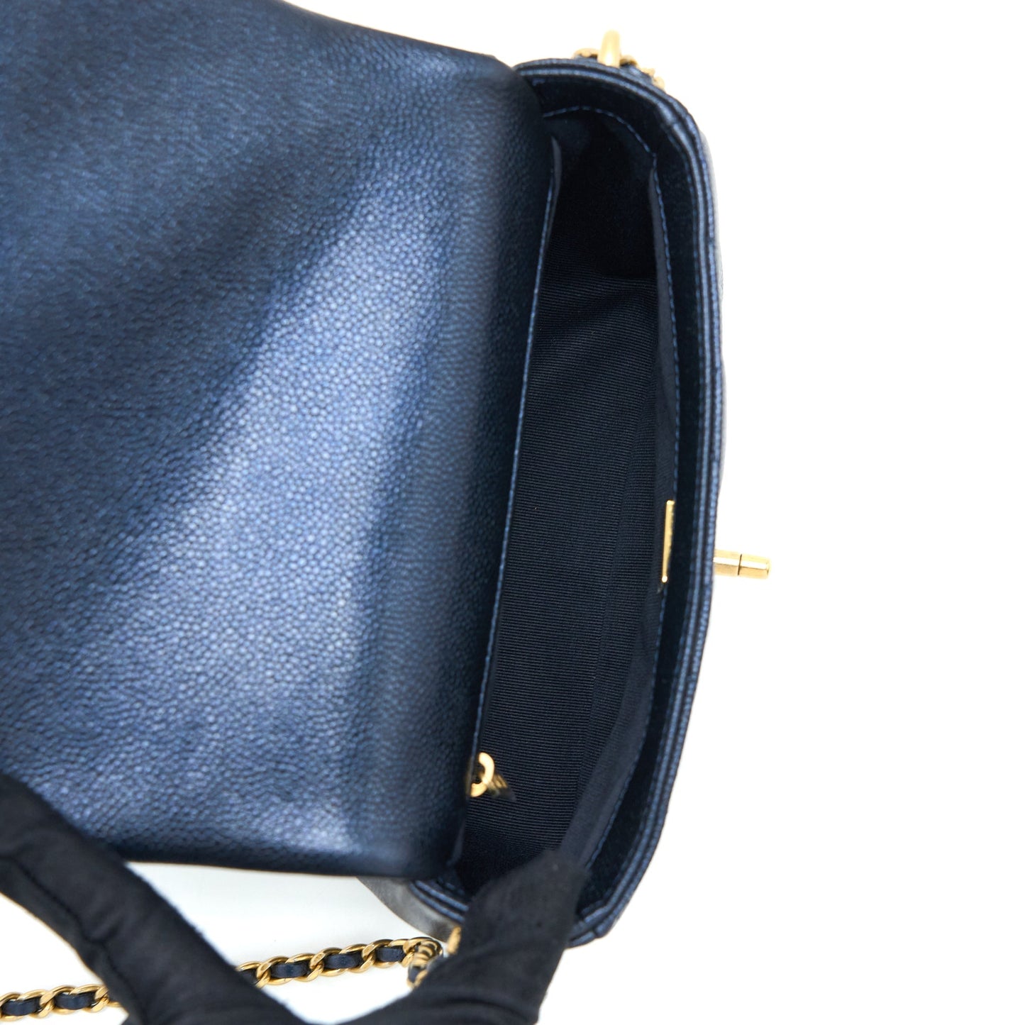 Chanel 21K My Perfect Mini Flap Bag Caviar Black Brushed  (Microchip)