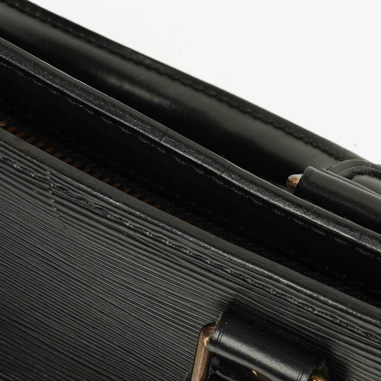Louis Vuitton Black EPI Leather Sac Triangle Bag