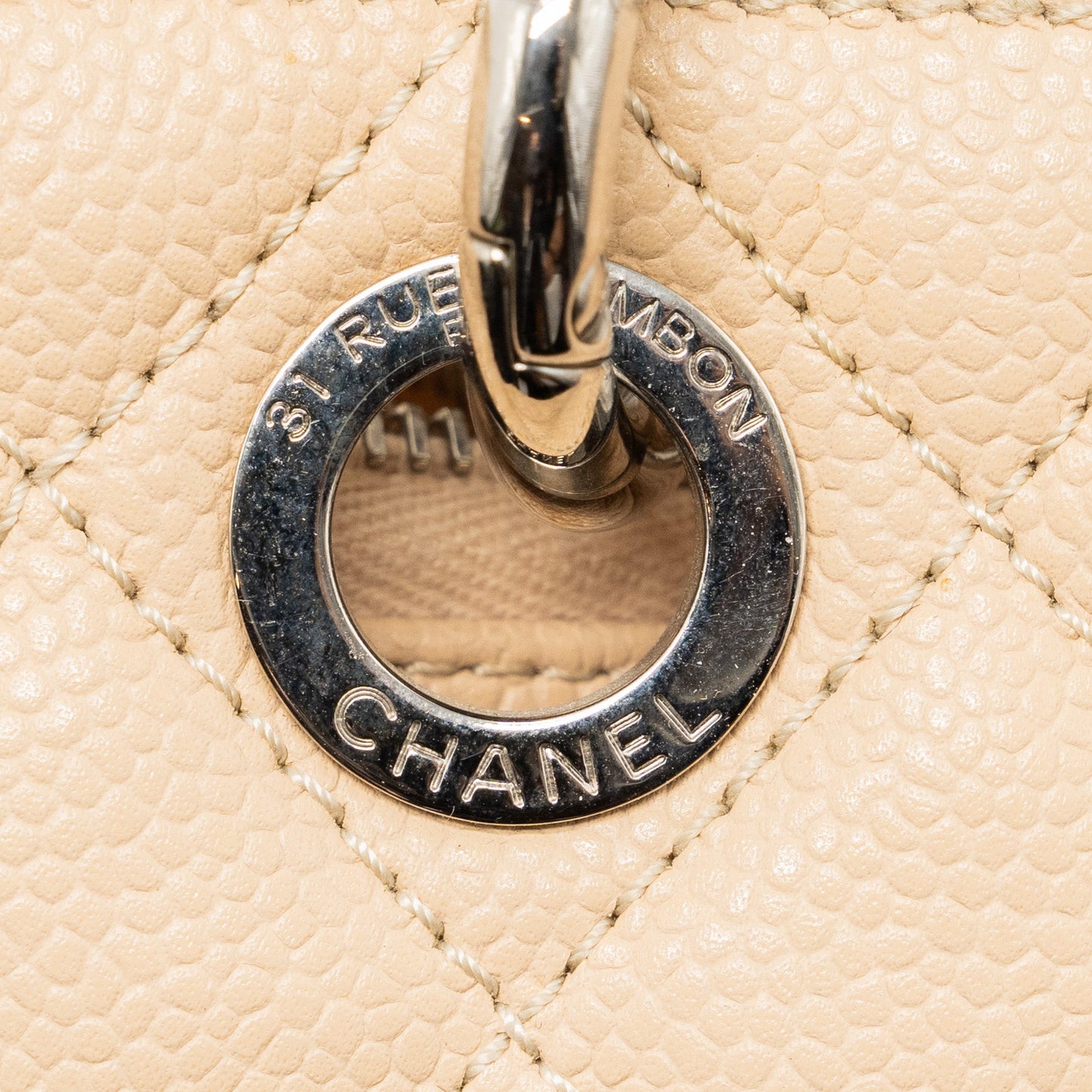 Chanel Grand Shopping Tote Caviar Beige
