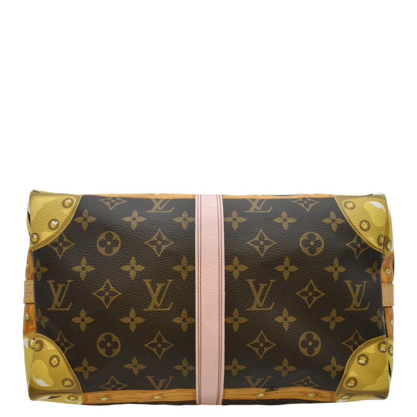LOUIS VUITTON Summer Trunks  30 Monogram Canvas Satchel Bag Brown