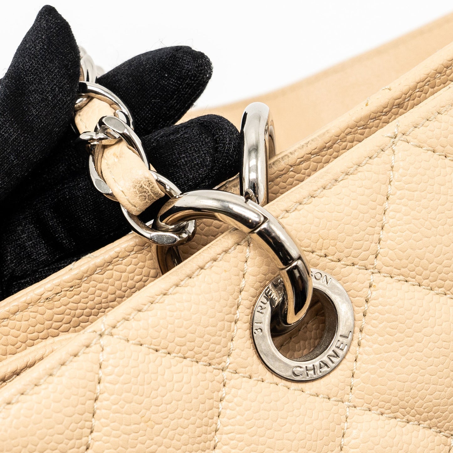 Chanel Grand Shopping Tote Caviar Beige
