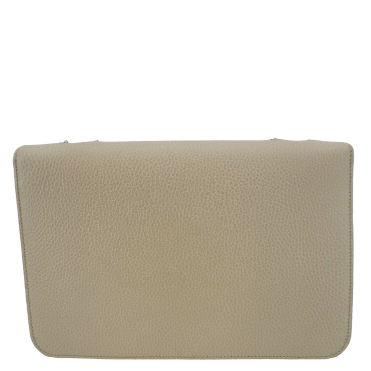 GUCCI Interlocking GG Medium Calfskin Leather Shoulder Bag Off White 510303