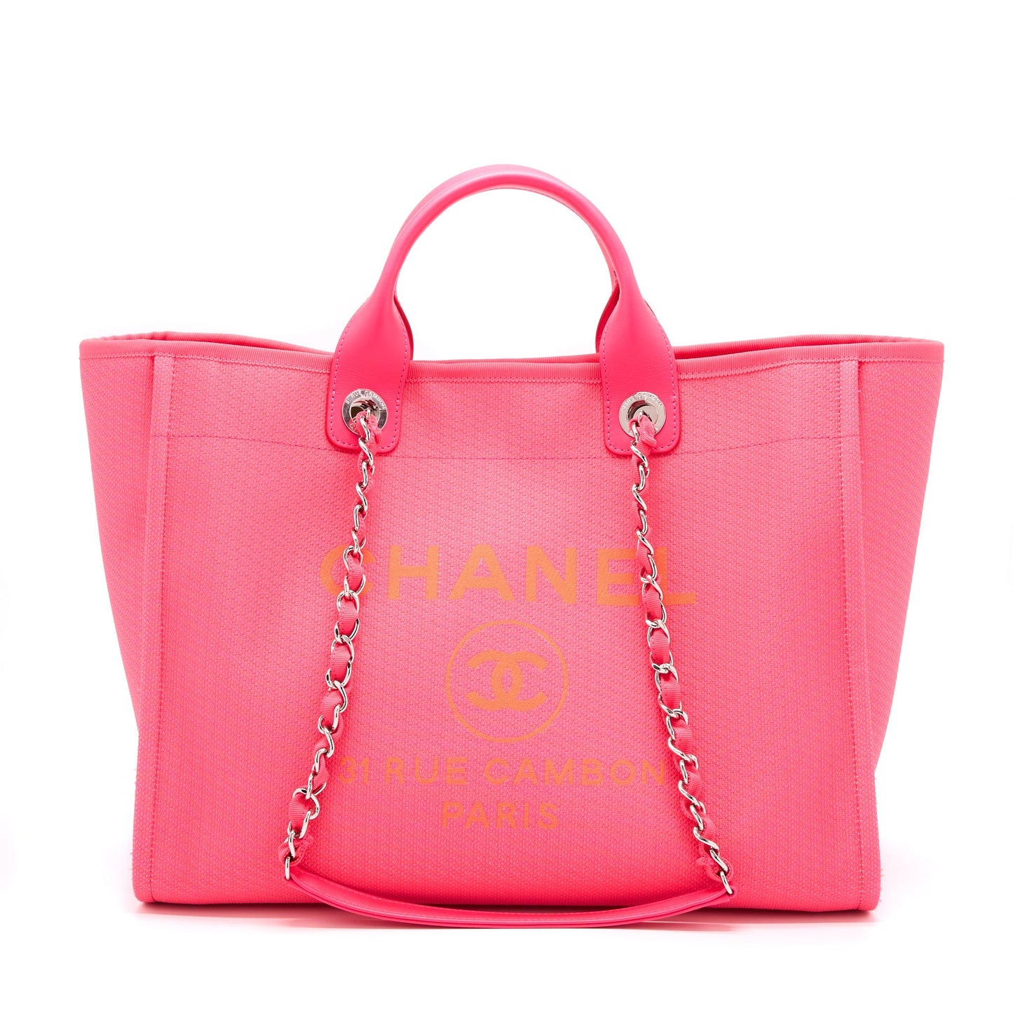 Chanel Deauville Tote Bag Hot Pink