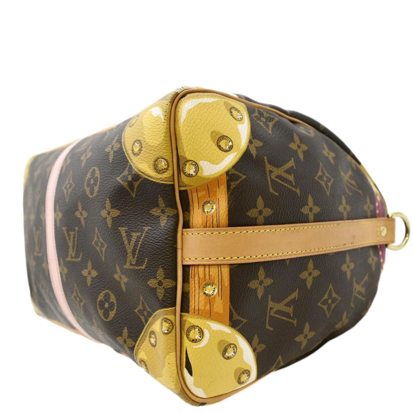 LOUIS VUITTON Summer Trunks  30 Monogram Canvas Satchel Bag Brown