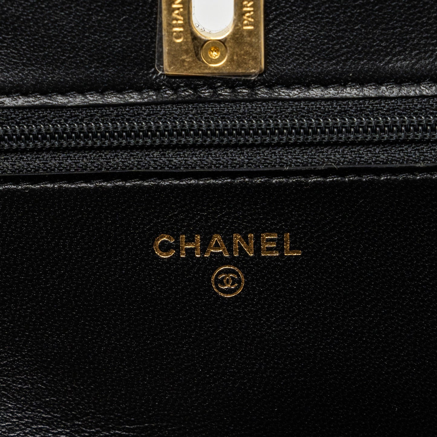 Chanel 22S Pearl Crush Wallet on Chain Lambskin Black Brushed  (Microchip)