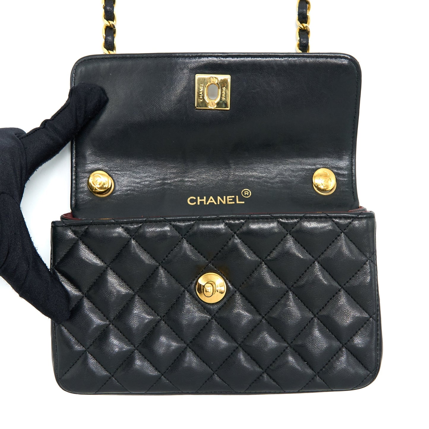 Chanel  Mini Flap Bag Lambskin Black