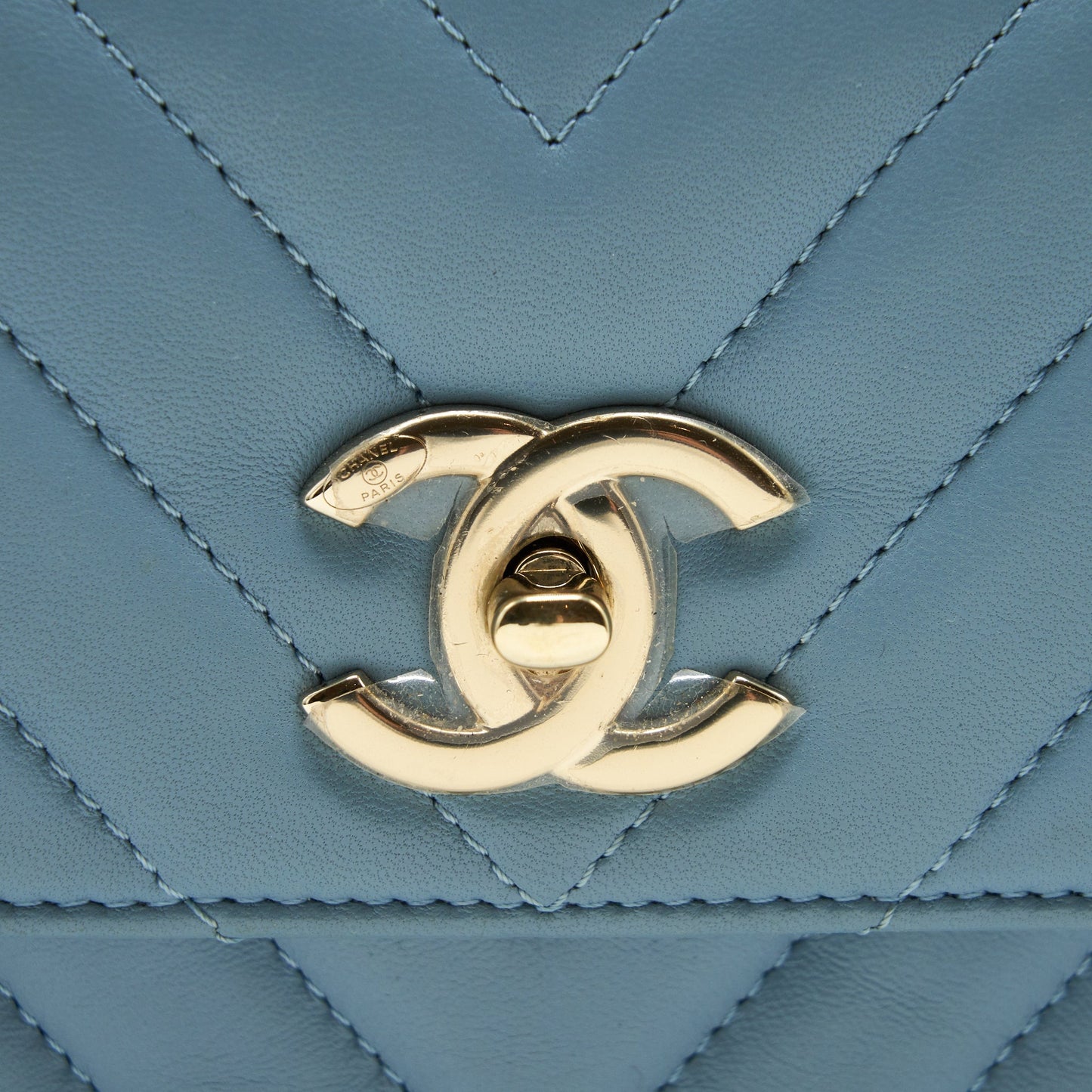 Chanel Trendy CC Flap Bag Light Blue Lambskin L