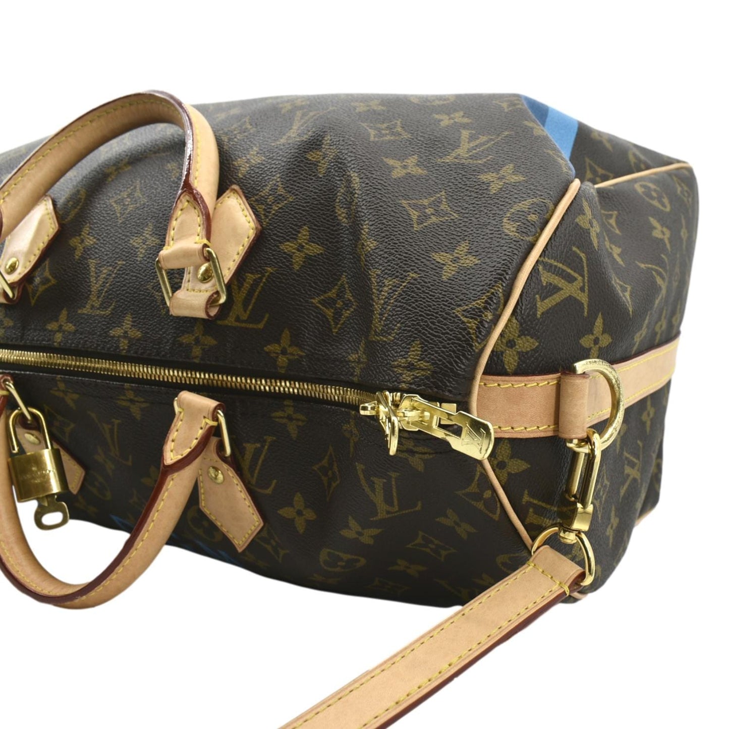 LOUIS VUITTON  40 Bandouliere Heritage Monogram Canvas Travel Bag Brown