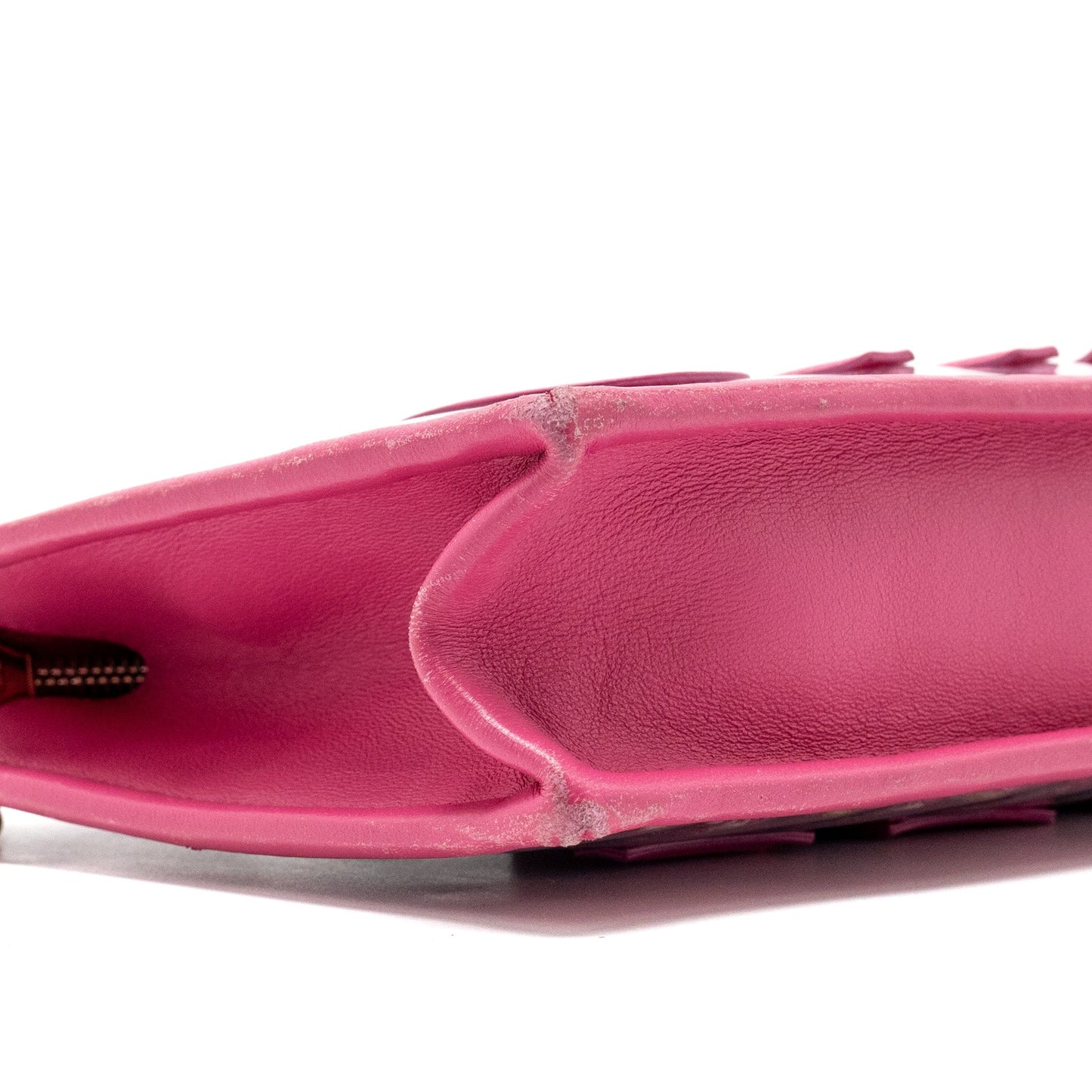 Chanel 19S Logo Pouch Tweed/PVC Pink
