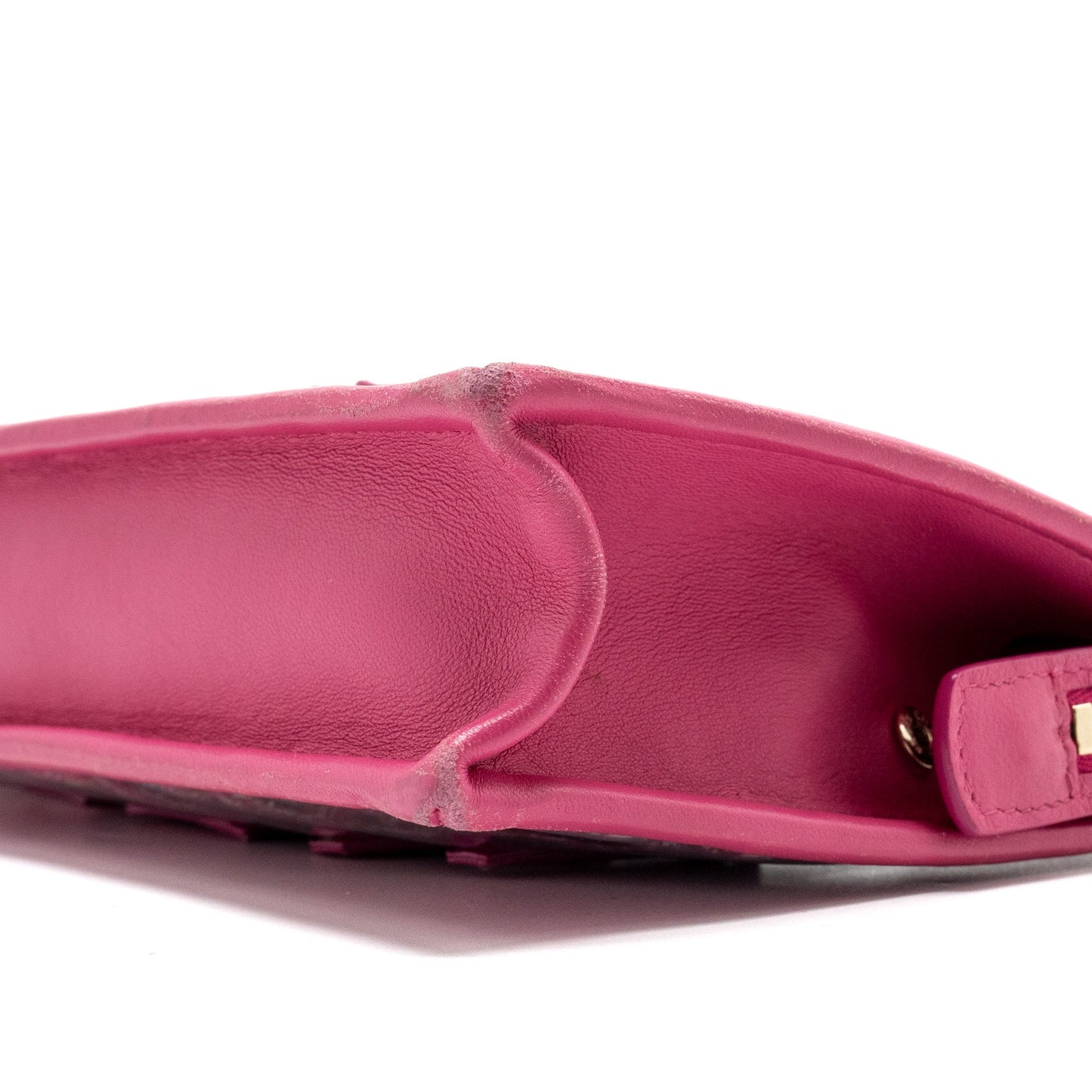 Chanel 19S Logo Pouch Tweed/PVC Pink