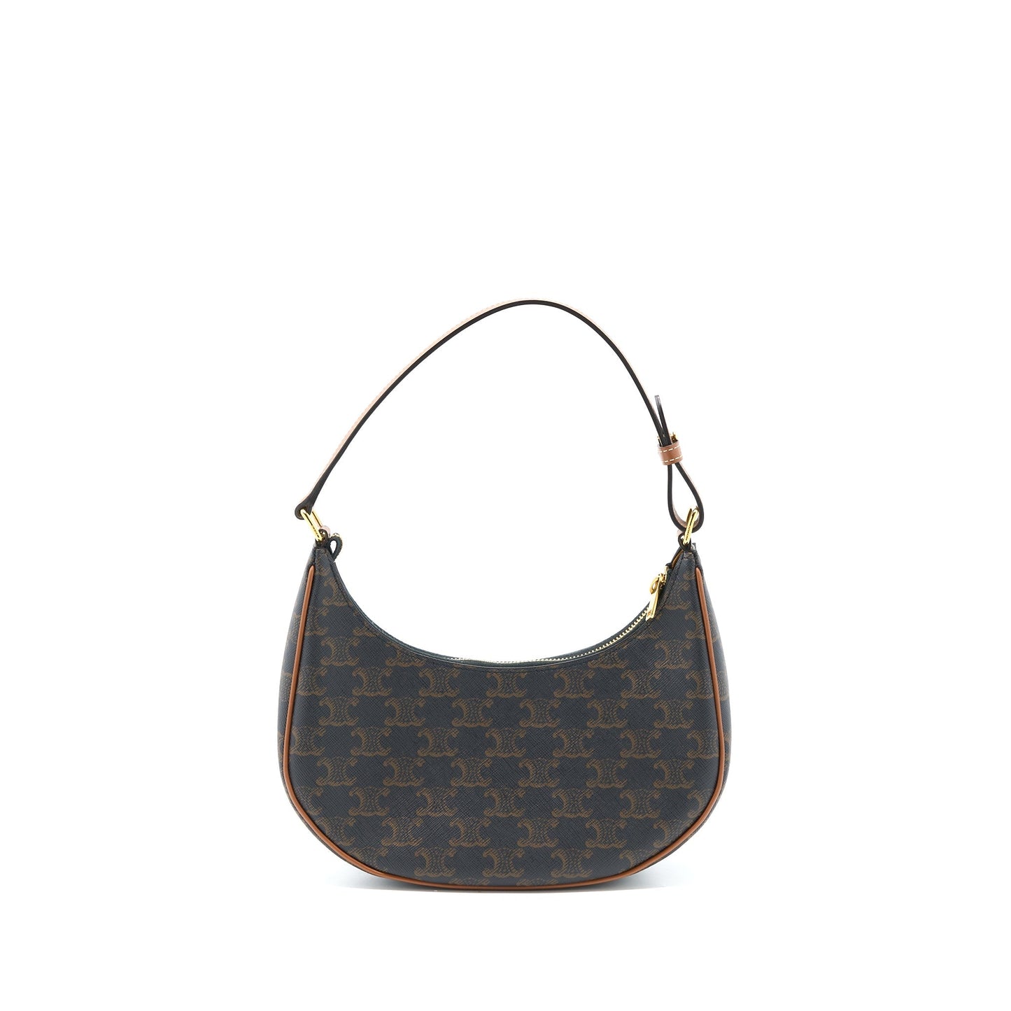Celine Ava Purse in Triomphe Canvas/Calfskin Tan
