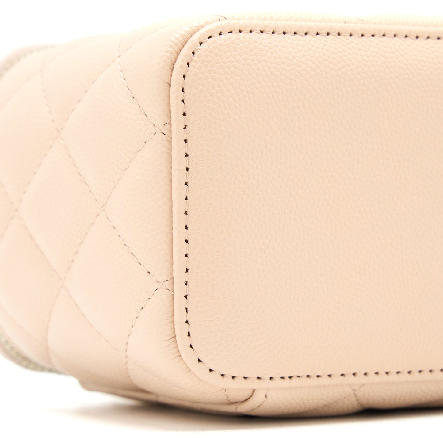 Chanel Long Vanity Case Caviar Light Pink L