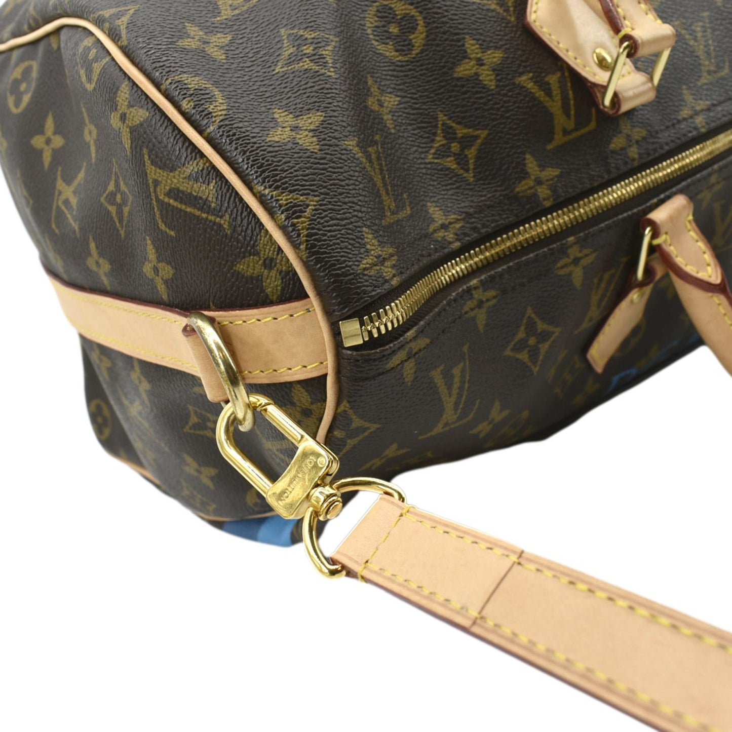 LOUIS VUITTON  40 Bandouliere Heritage Monogram Canvas Travel Bag Brown