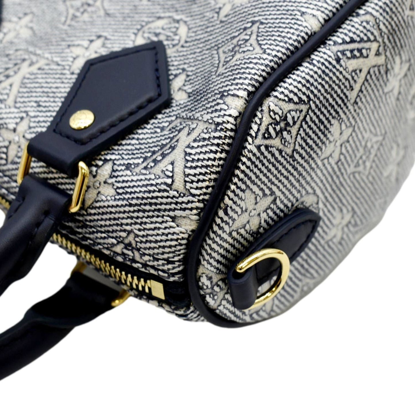 LOUIS VUITTON  20 Bandouliere Monogram Jacquard Canvas Satchel Bag Blue
