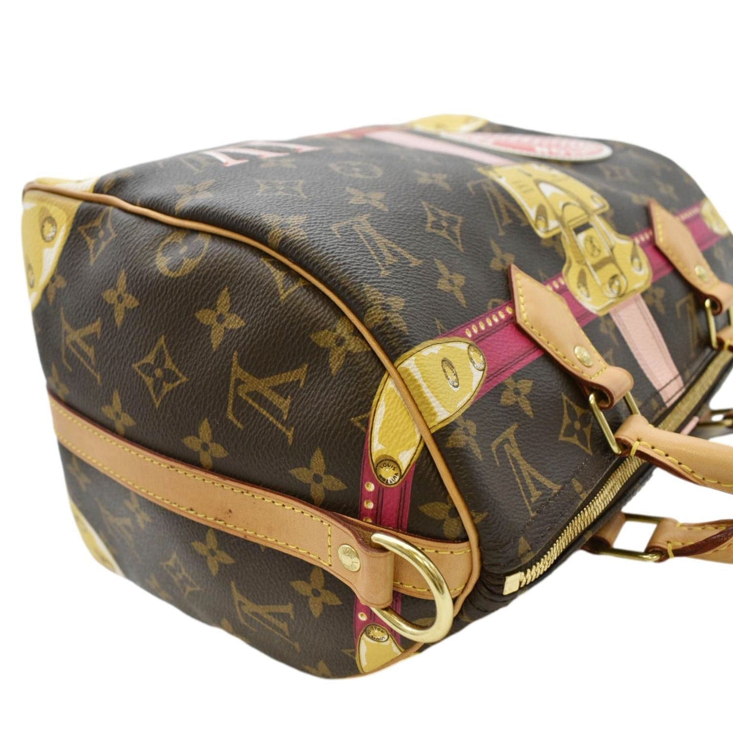LOUIS VUITTON Summer Trunks  30 Monogram Canvas Satchel Bag Brown