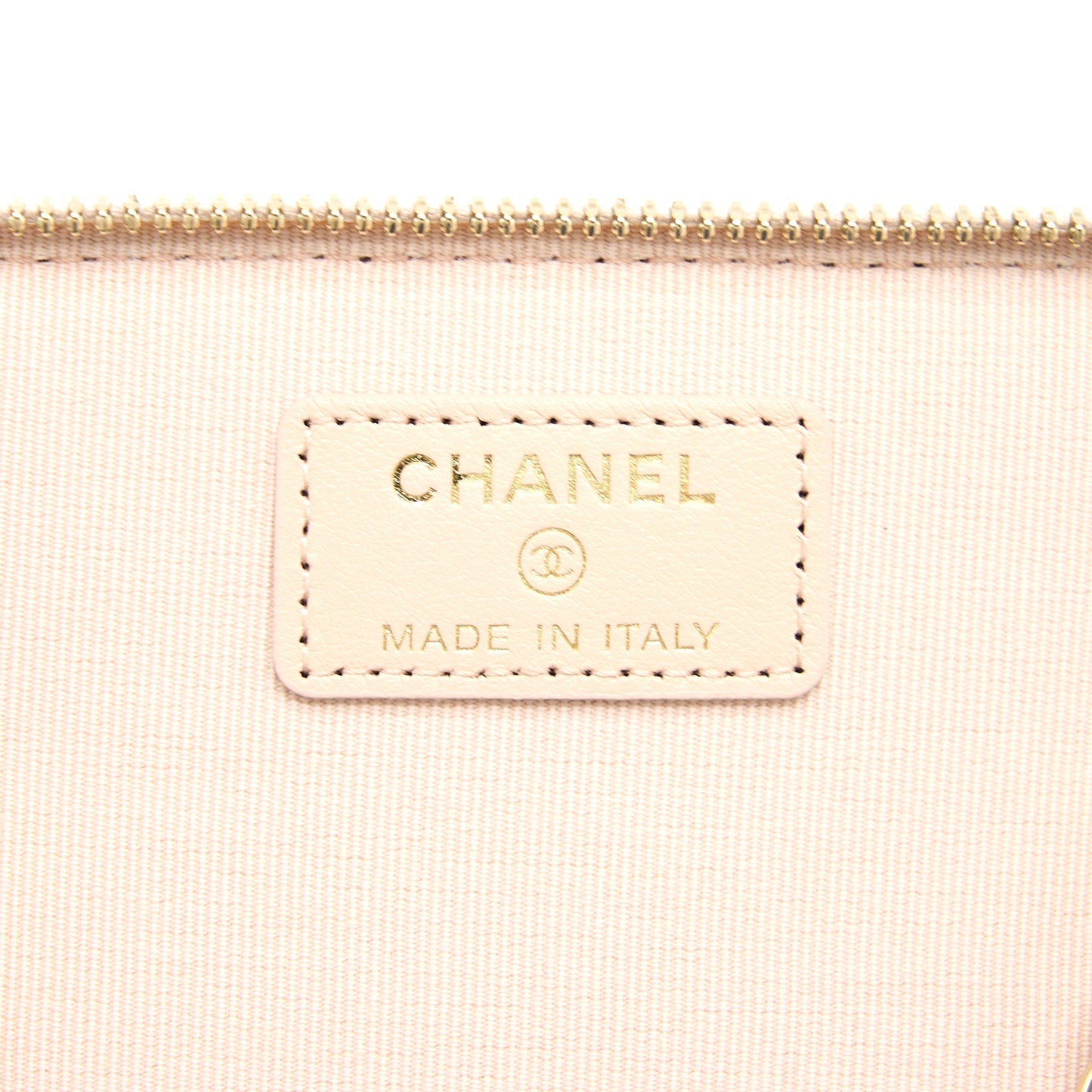 Chanel Long Vanity Case Caviar Light Pink L