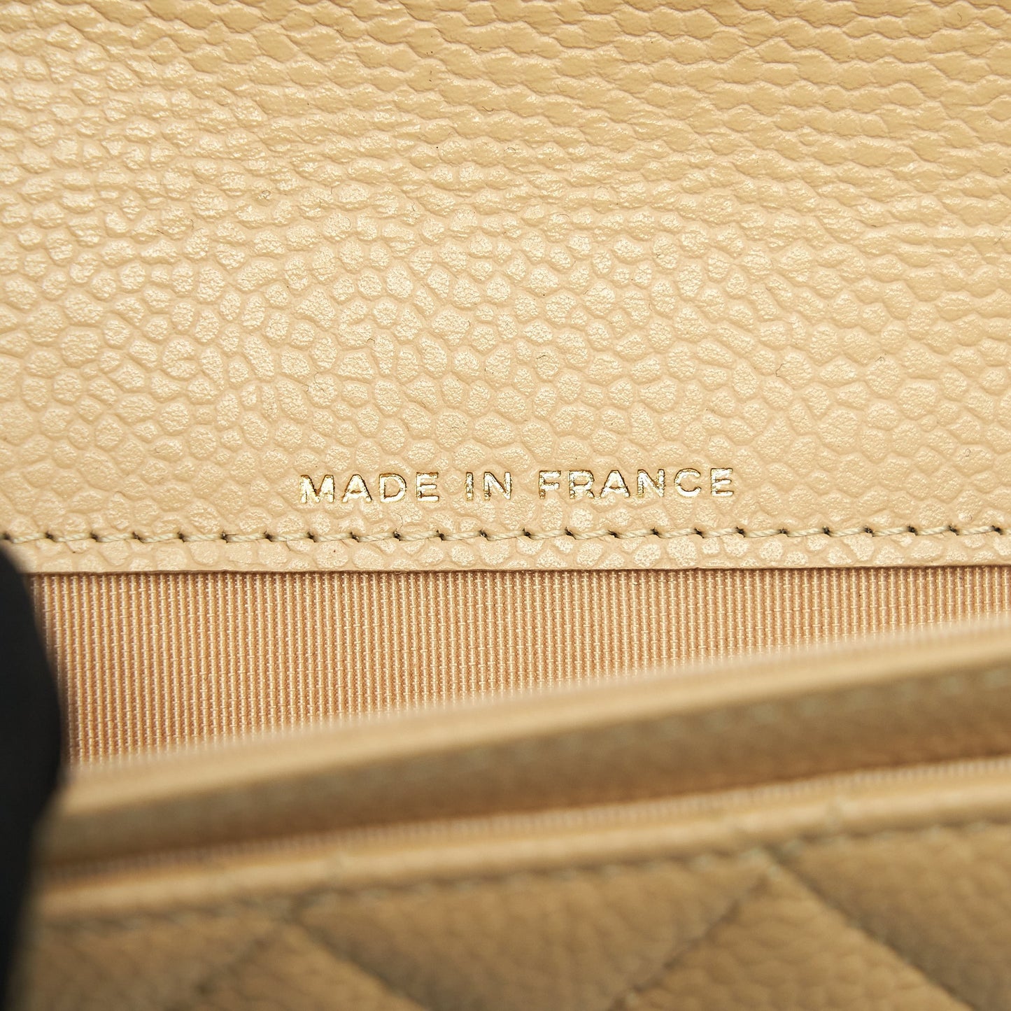 Chanel Classic Flap Card Holder Caviar Beige