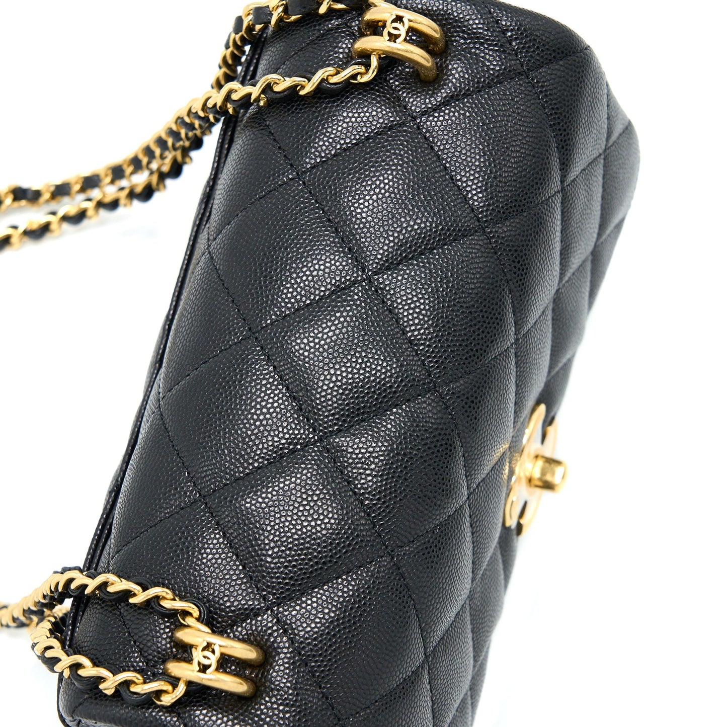 Chanel 22K Coco First Caviar Leather Black  (Microchip)