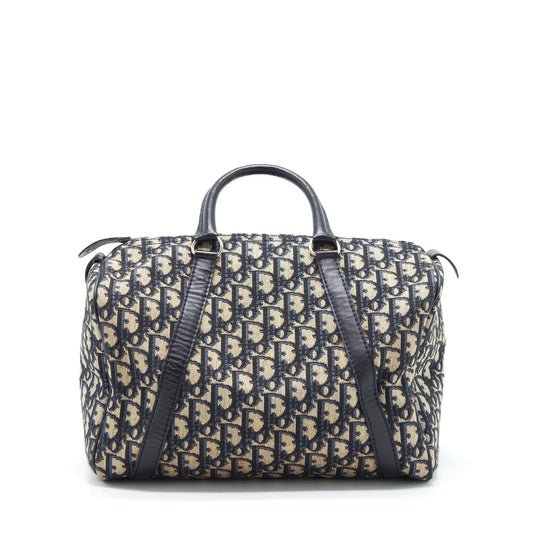 Dior Vintage Speedy Purse Blue Oblique Canvas