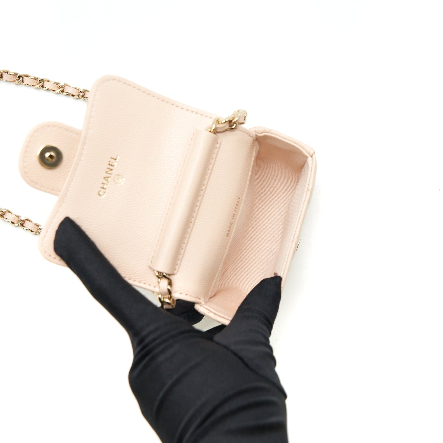Chanel 22C Mini Flap Vanity Caviar Light Pink L