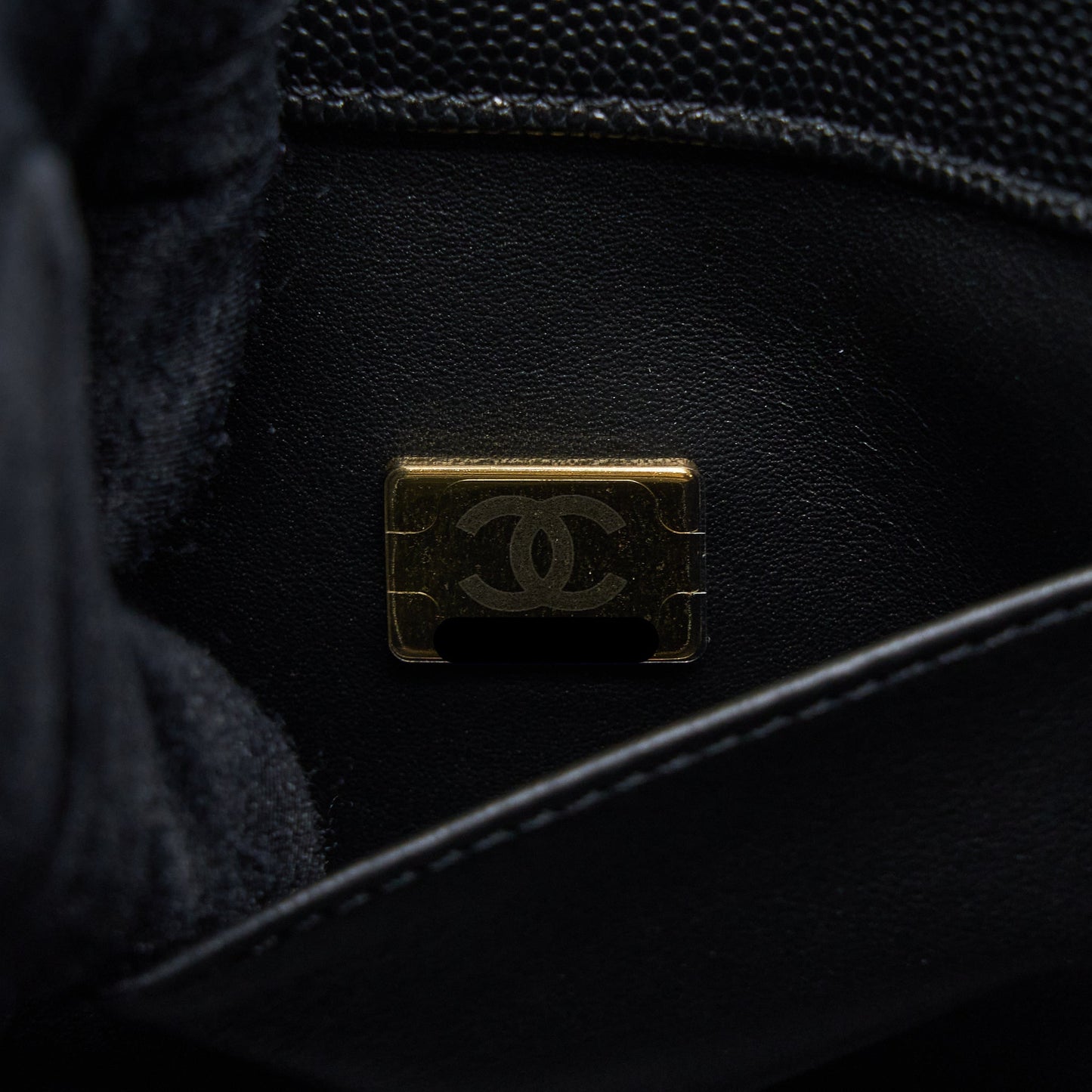 Chanel 22K Coco First Caviar Leather Black  (Microchip)