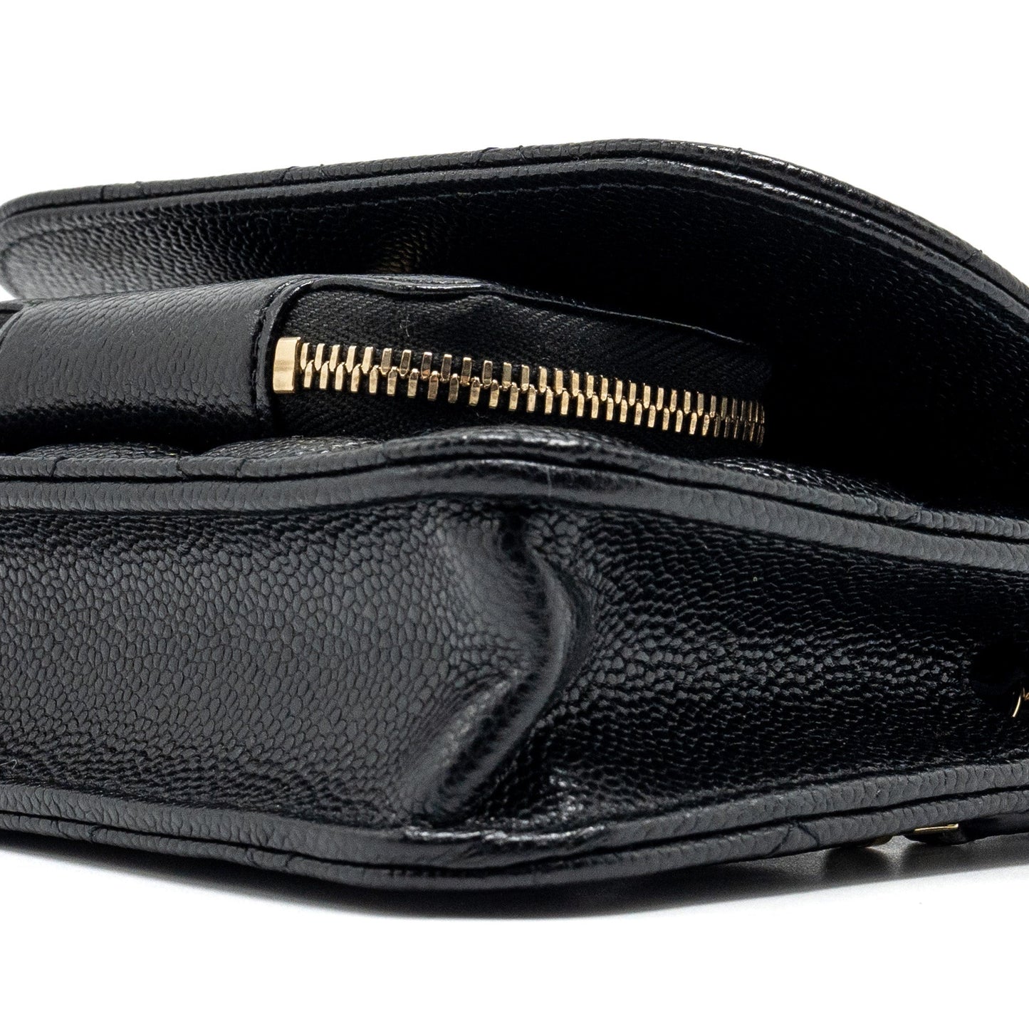 Chanel mini business affinity flap bag with chain caviar black L (microchip)
