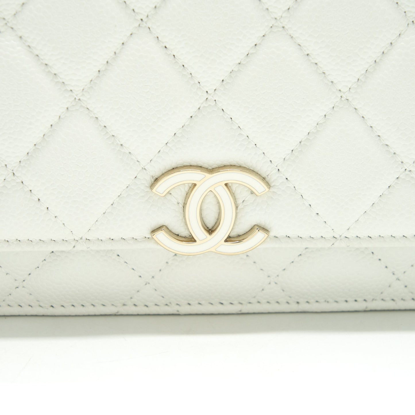 Chanel 21C Wallet On Chain Limit Edition Caviar White L
