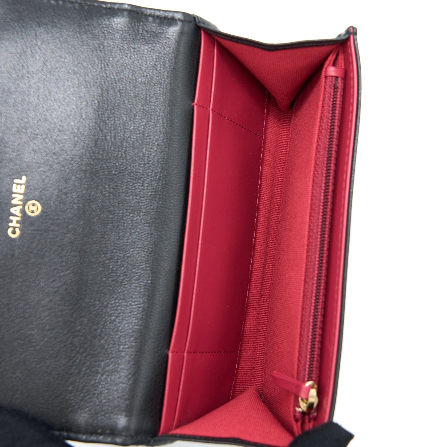 Chanel 19 Flap Wallet Lambskin Black