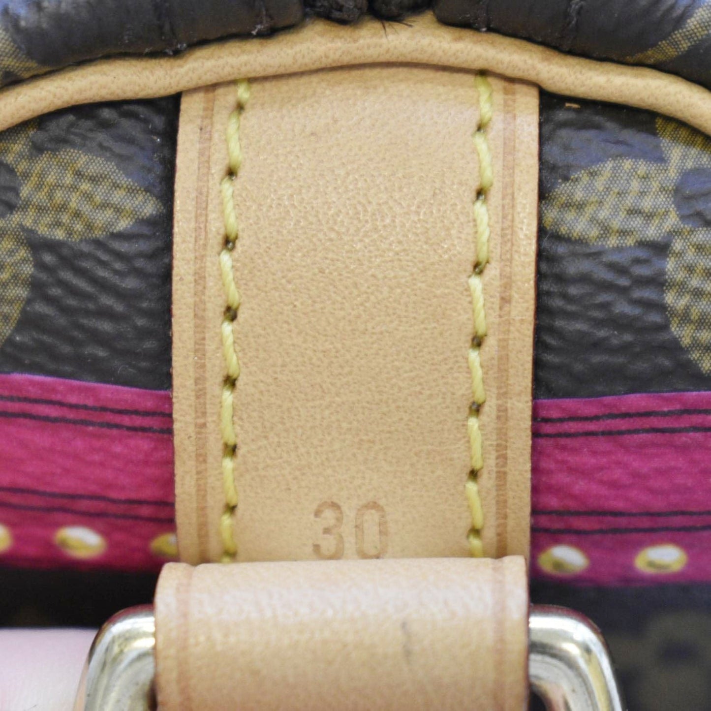 LOUIS VUITTON Summer Trunks  30 Monogram Canvas Satchel Bag Brown